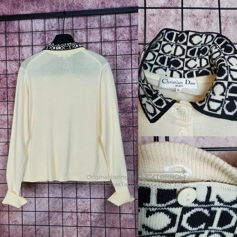 Dior Dior Beige Wool Long Sleeve Sweater . Size L / US 10 / IT 46 - 3 Thumbnail