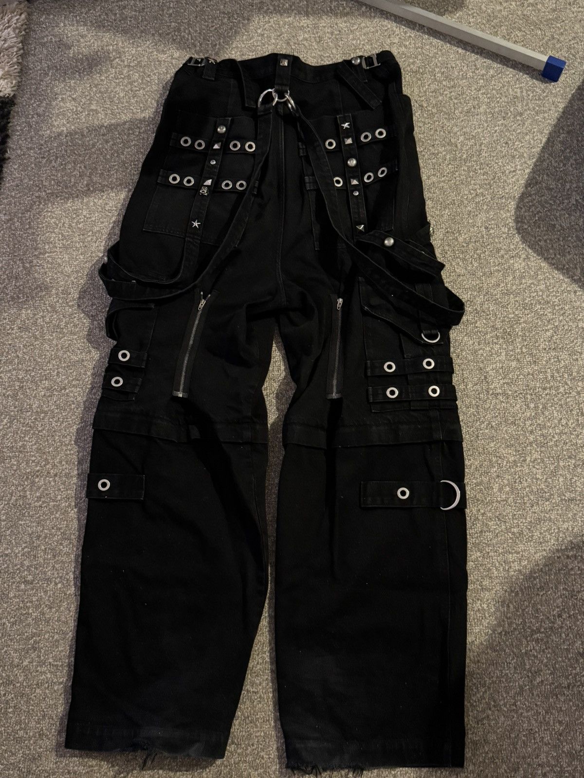 Balenciaga BALENCIAGA - Black denim ravers *RARE! Size US 30 / EU 46 - 6 Thumbnail