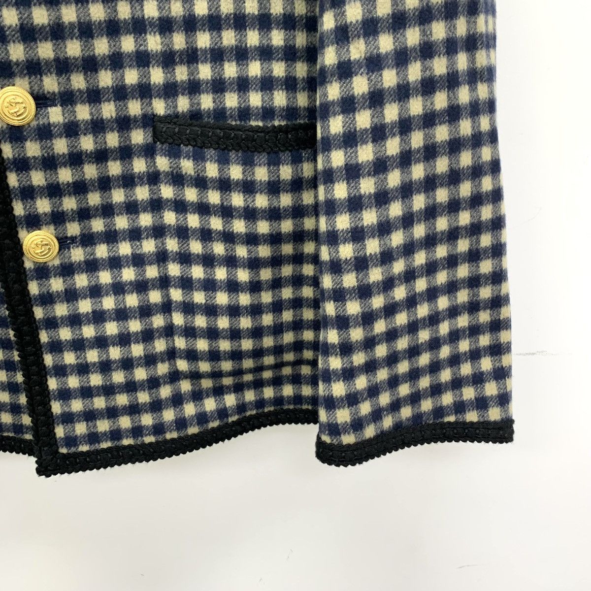 Gucci Gucci Colorblocked Logo Embroidered Plaid Wool Jacket Size XXL / US 16-18 / IT 52-54 - 4 Thumbnail