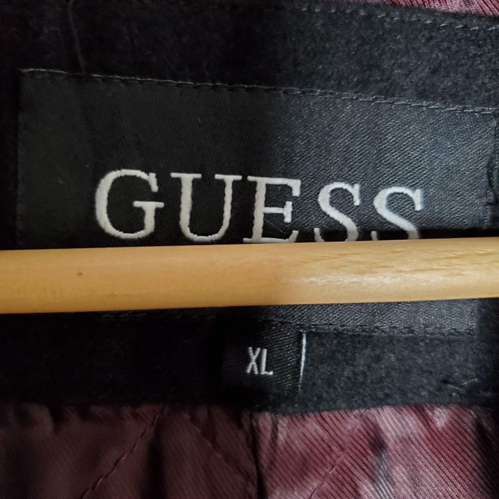Guess Vintage 90s Guess Black Wool Military Coat Car Overcoat XL Size US XL / EU 56 / 4 - 5 Thumbnail