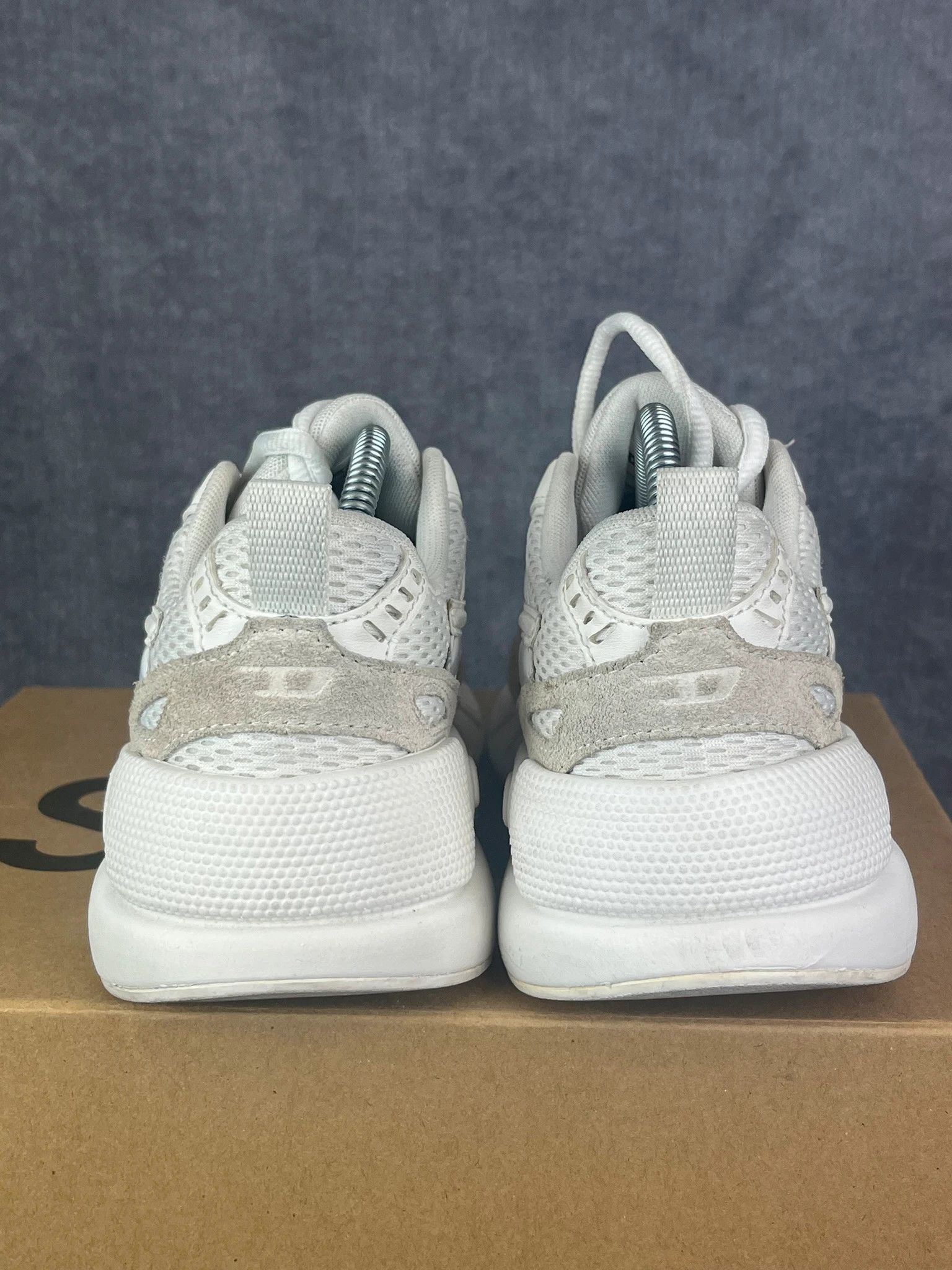 Diesel Diesel white sneakers minimalist mesh suede vintage Size US 7 / IT 37 - 5 Thumbnail