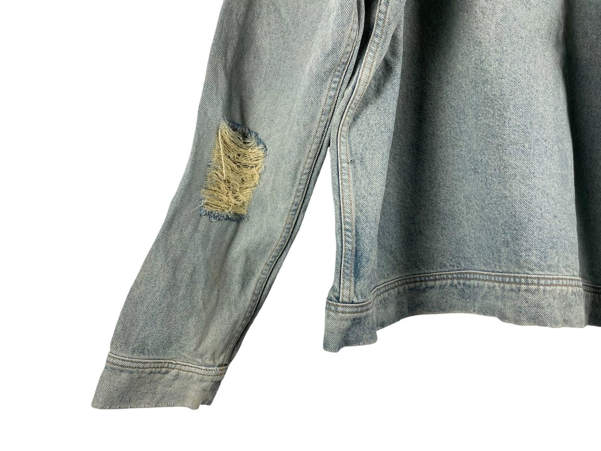424 424 On Fairfax SS16 Distressed Denim Hooded Jacket Size US L / EU 52-54 / 3 - 5 Thumbnail