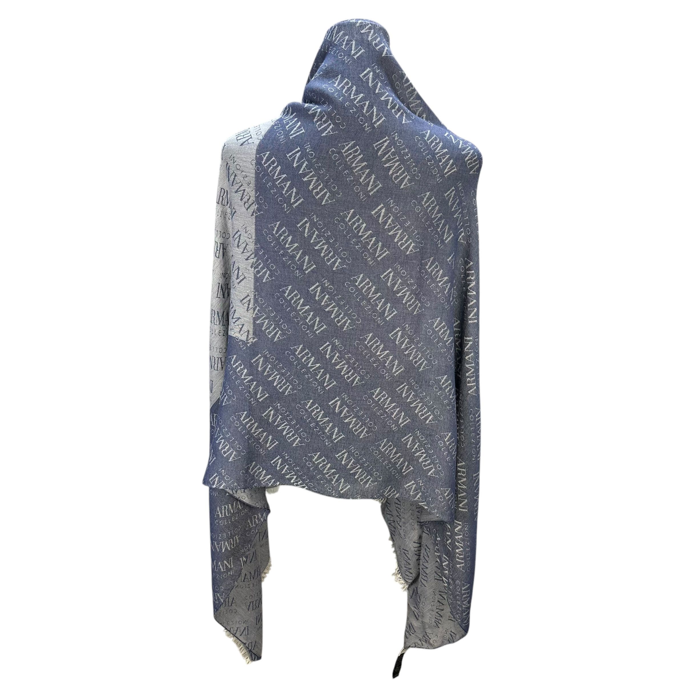 Armani Collezioni ARMANI COLLEZIONI All Over Logo Scarf #A76-1824 Size ONE SIZE - 4 Thumbnail