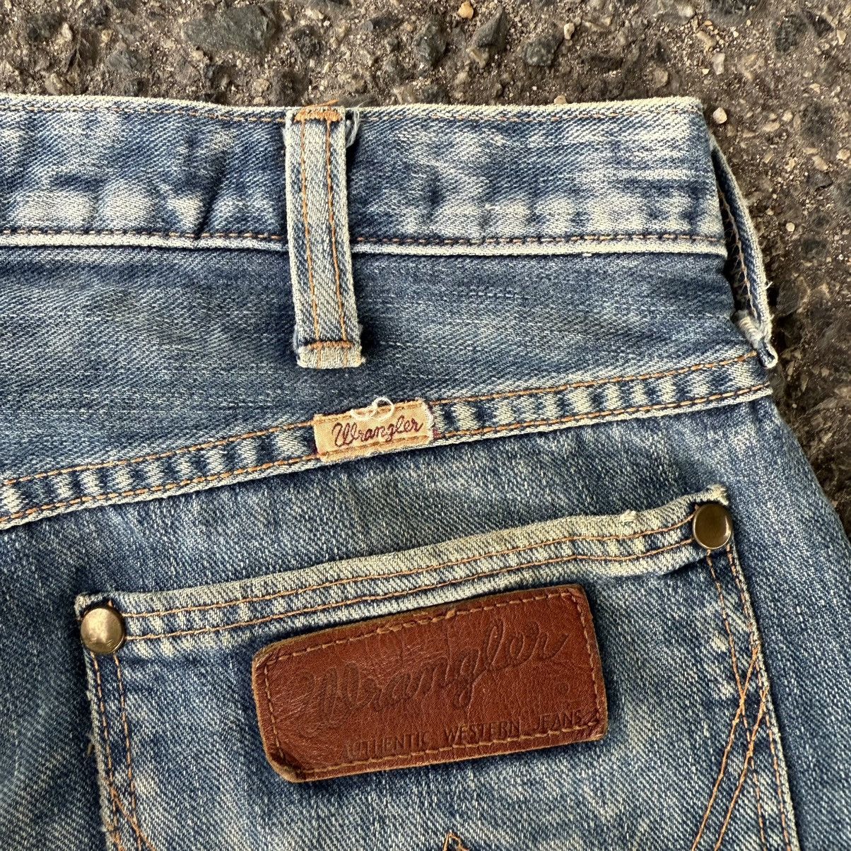 Jean VINTAGE WRANGLER STRAIGHT FADED RUSTY JEAN DENIM PANTS Size US 31 - 13 Thumbnail