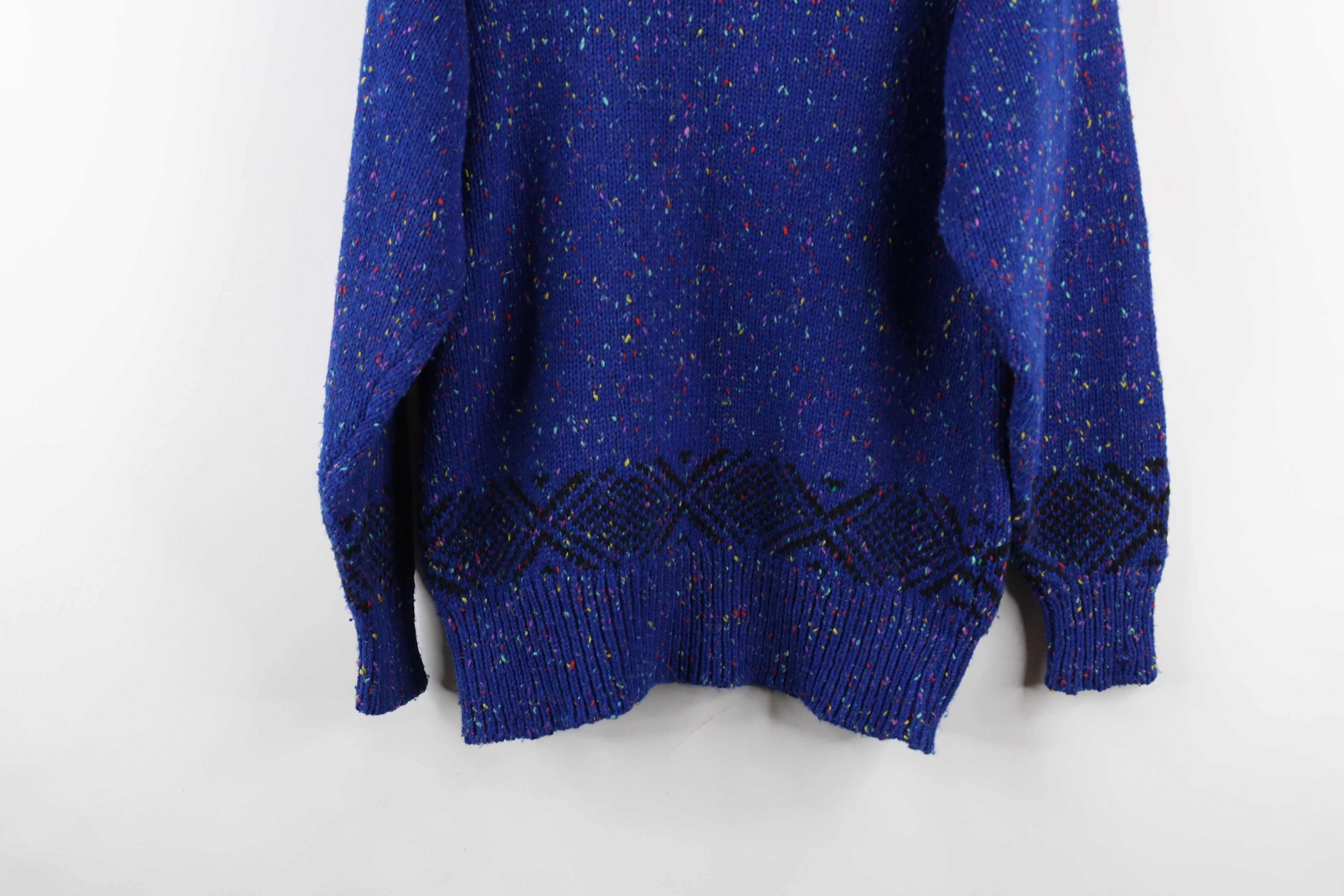 Vintage Vintage 90s Streetwear Fair Isle Wool Blend Knit Sweater Size L / US 10 / IT 46 - 10 Thumbnail