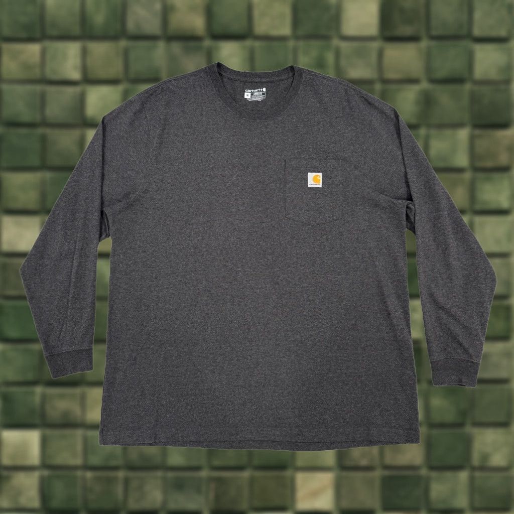 Carhartt Carhartt T-Shirt Long Sleeve Men XL Gray Crew Neck Pocket Tagless Relaxed Workwear Tee Size US XL / EU 56 / 4 - 1 Thumbnail