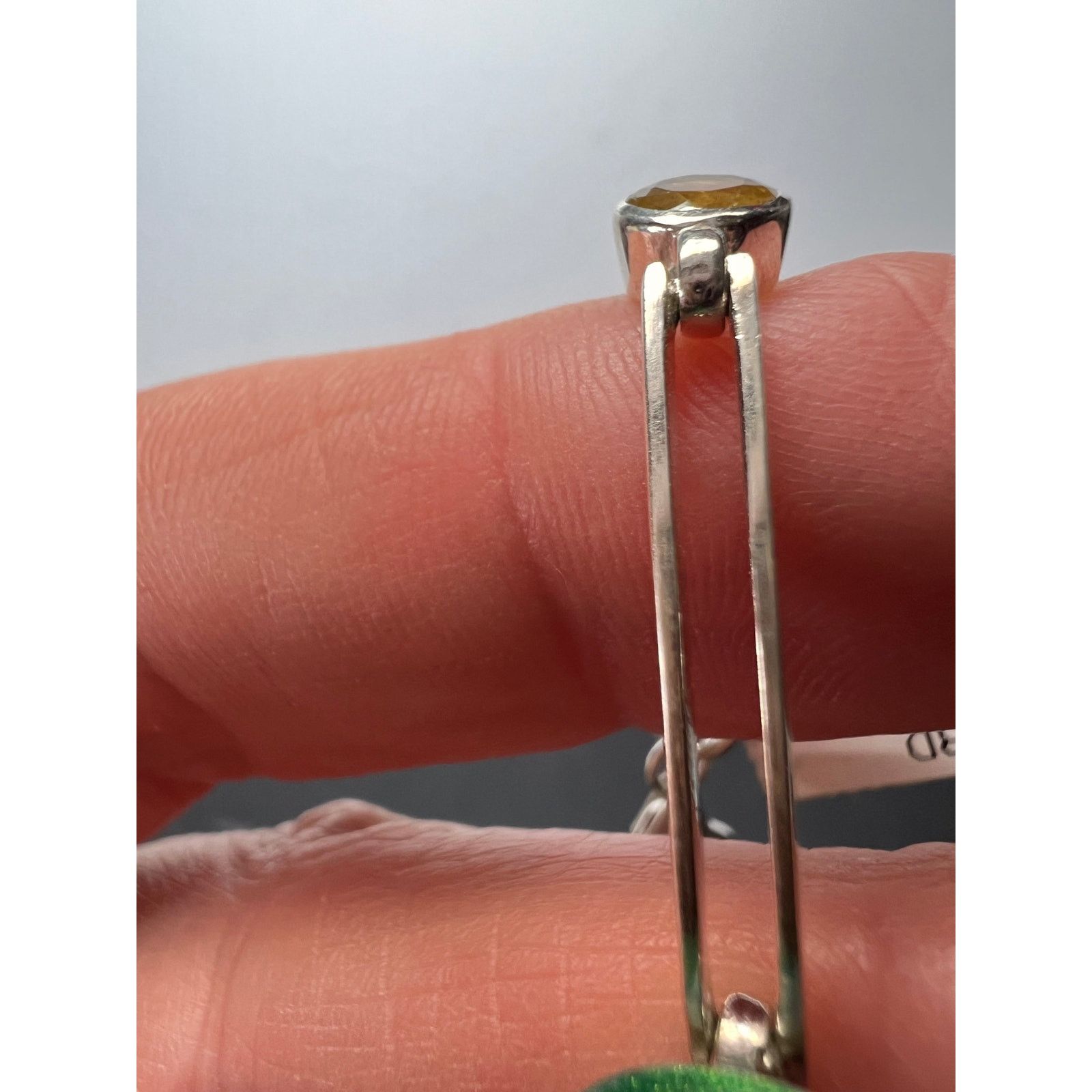 Other NEW with tag sterling silver yellow citrine bar bracelet Size ONE SIZE - 11 Thumbnail