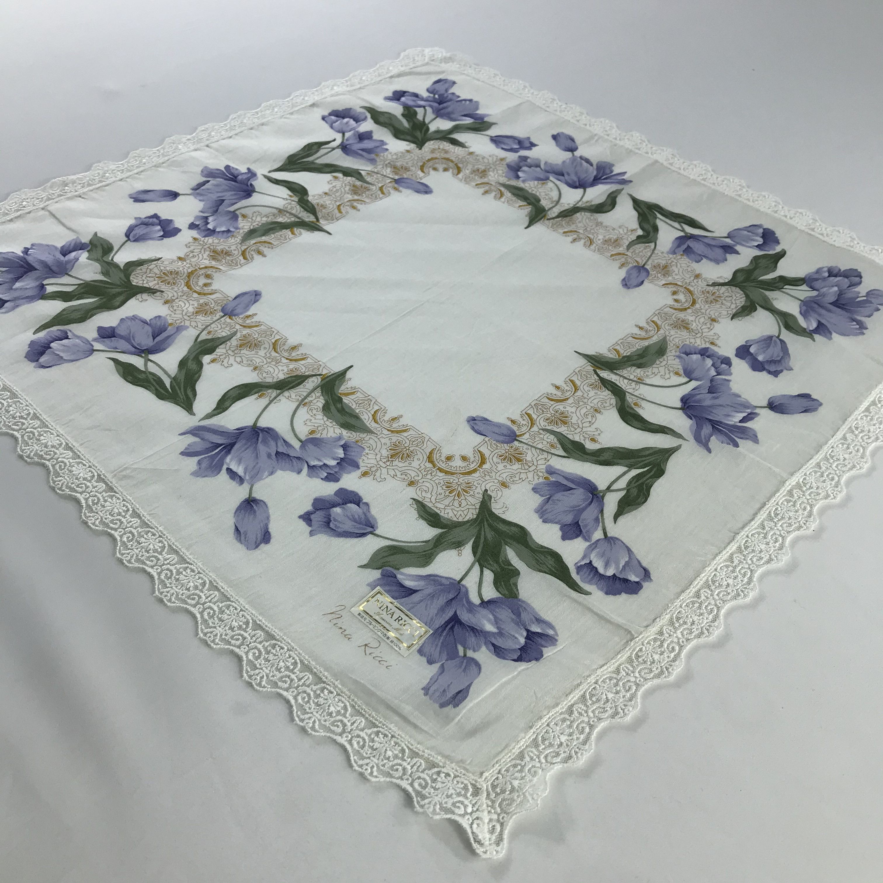 Nina Ricci × Vintage Nina Ricci Bandana / Handkerchief / Neckerchief - S952 Size ONE SIZE - 2 Thumbnail