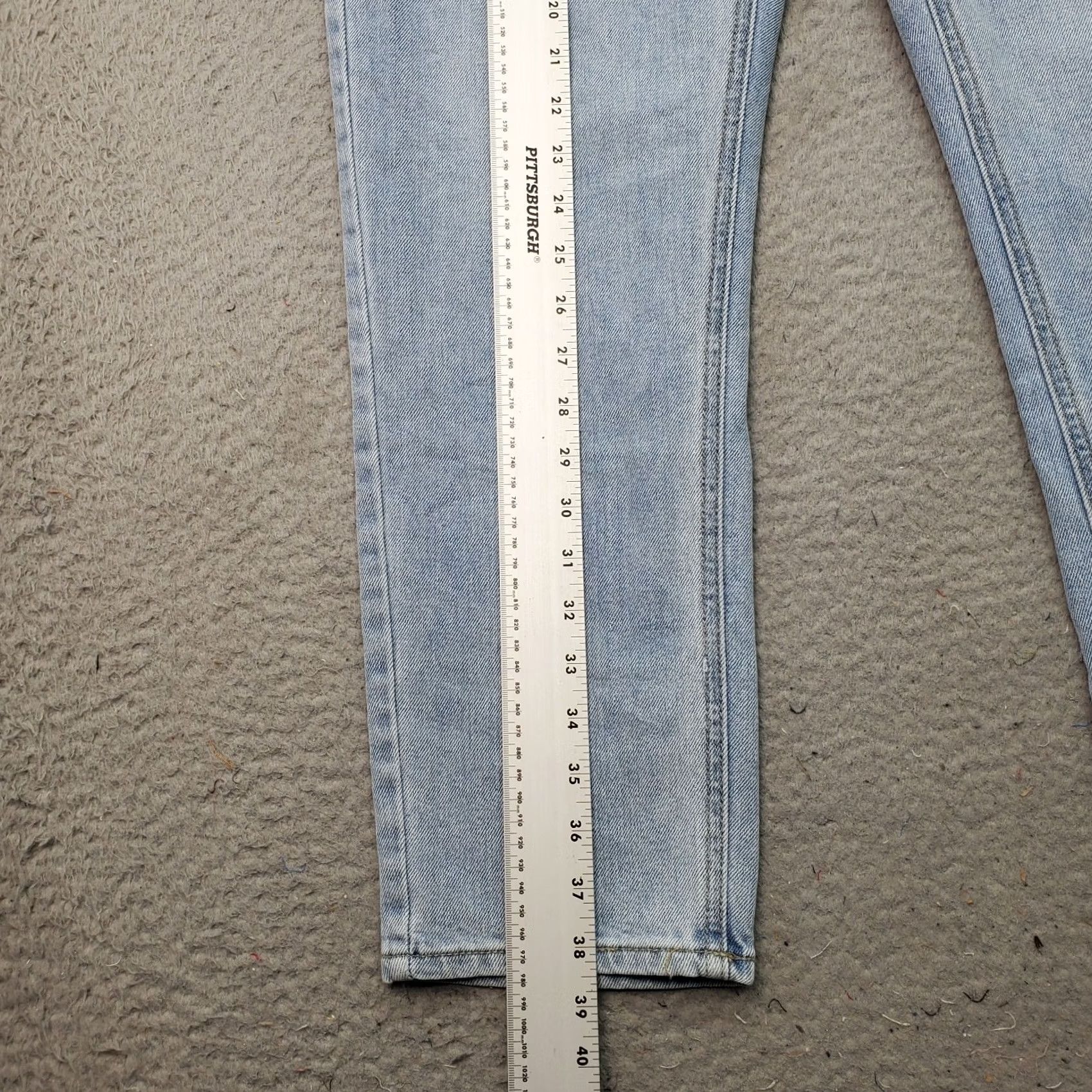 Vintage Seven7 Jeans Womens 10 Blue Denim Flat Front Straight High Rise Jeans Size 32" / US 10 / IT 46 - 3 Thumbnail