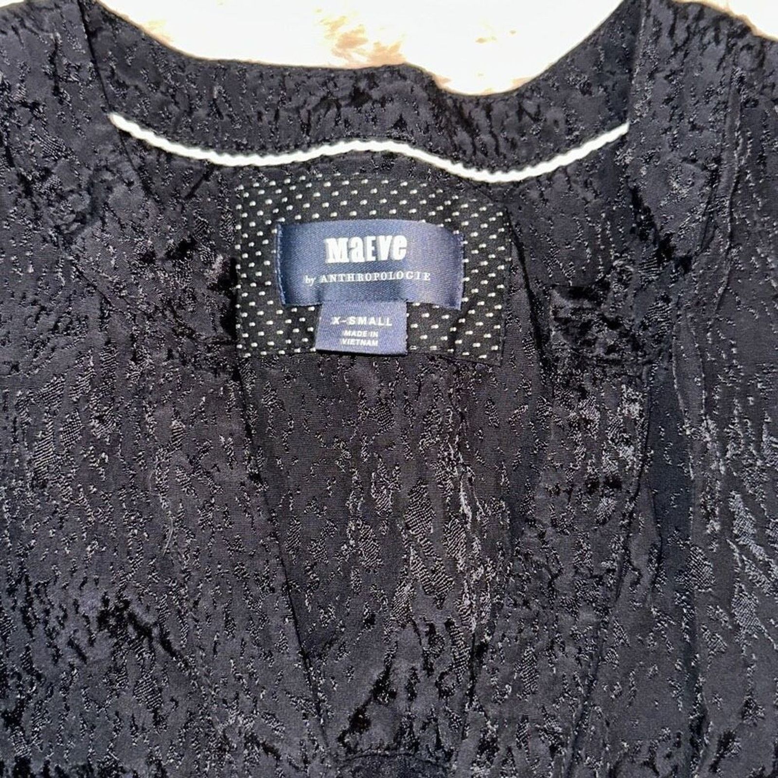 Anthropologie Maeve by Anthropologie Tiered Black Mini Dress | Sz XS Size XS / US 0-2 / IT 36-38 - 3 Thumbnail