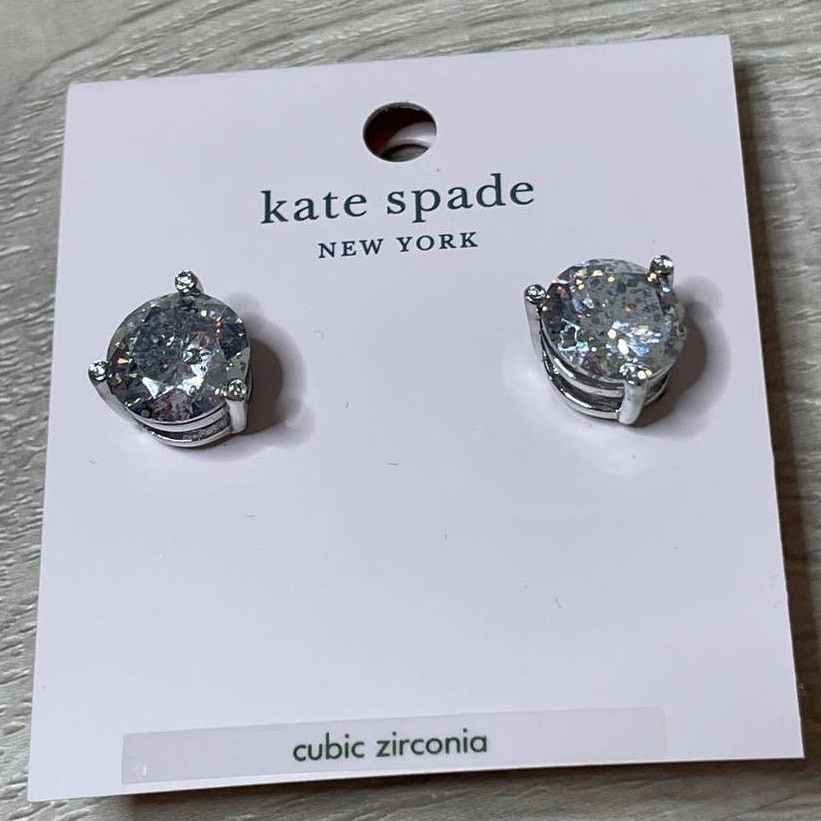 Kate Spade Kate Spade Rise and Shine Clear Stone Silver Patin Earrings Size ONE SIZE - 7 Thumbnail