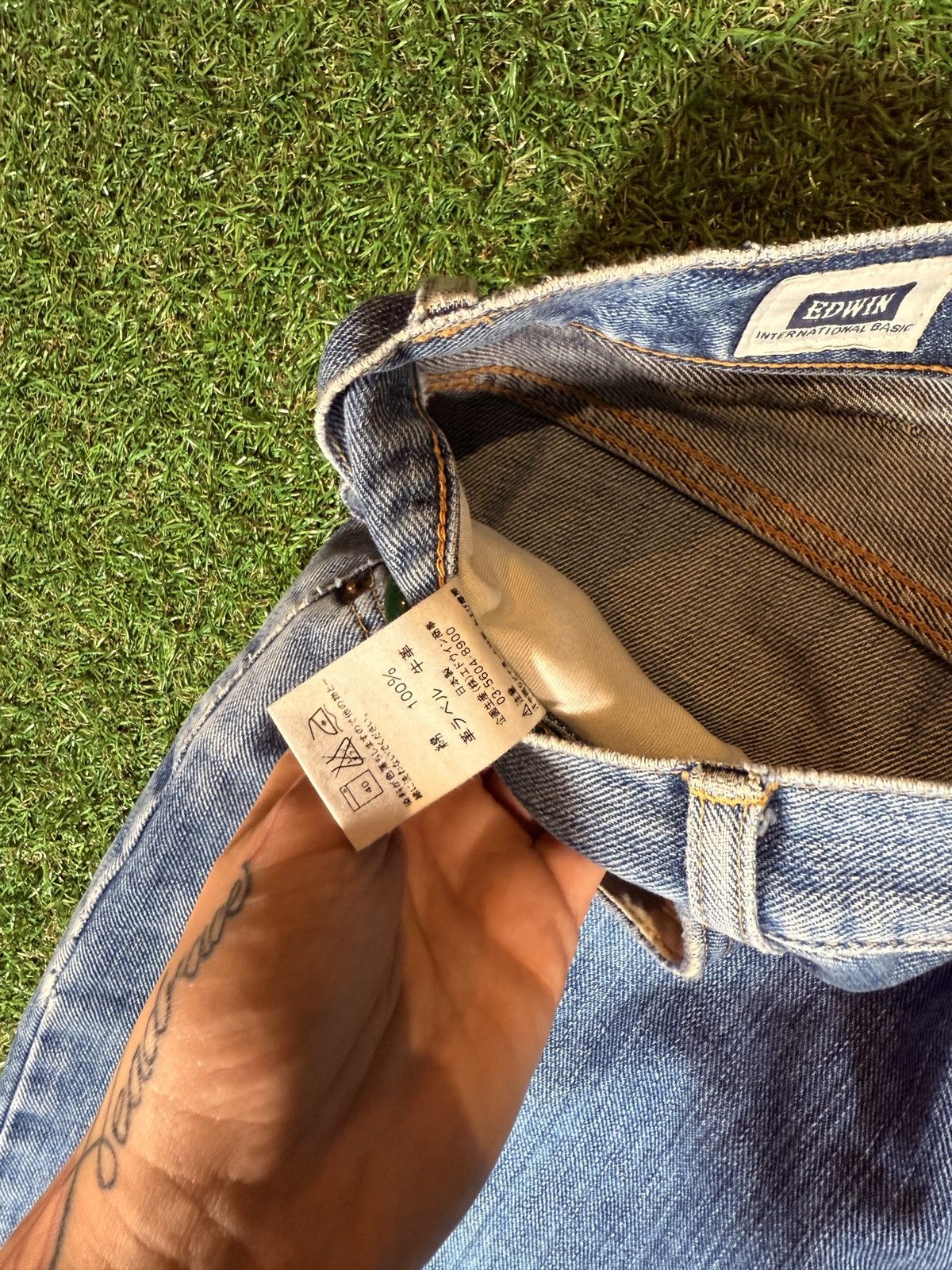 Edwin EDWIN International Basic Jeans Light Wash Straight Fit Size US 34 / EU 50 - 8 Thumbnail