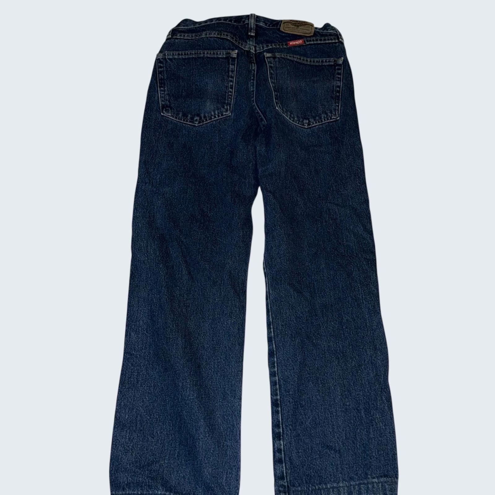 Wrangler Wrangler Mens Regular Fit Jeans 32x30 Dark Wash Denim Size US 32 / EU 48 - 3 Thumbnail