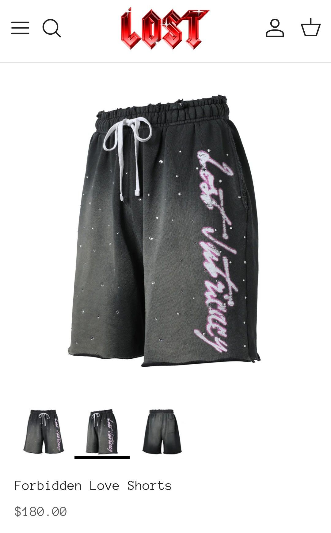 LOST INTRICACY Lost Intricacy Forbidden Love Shorts Brand New XXL Size US 40 / EU 56 - 1 Thumbnail