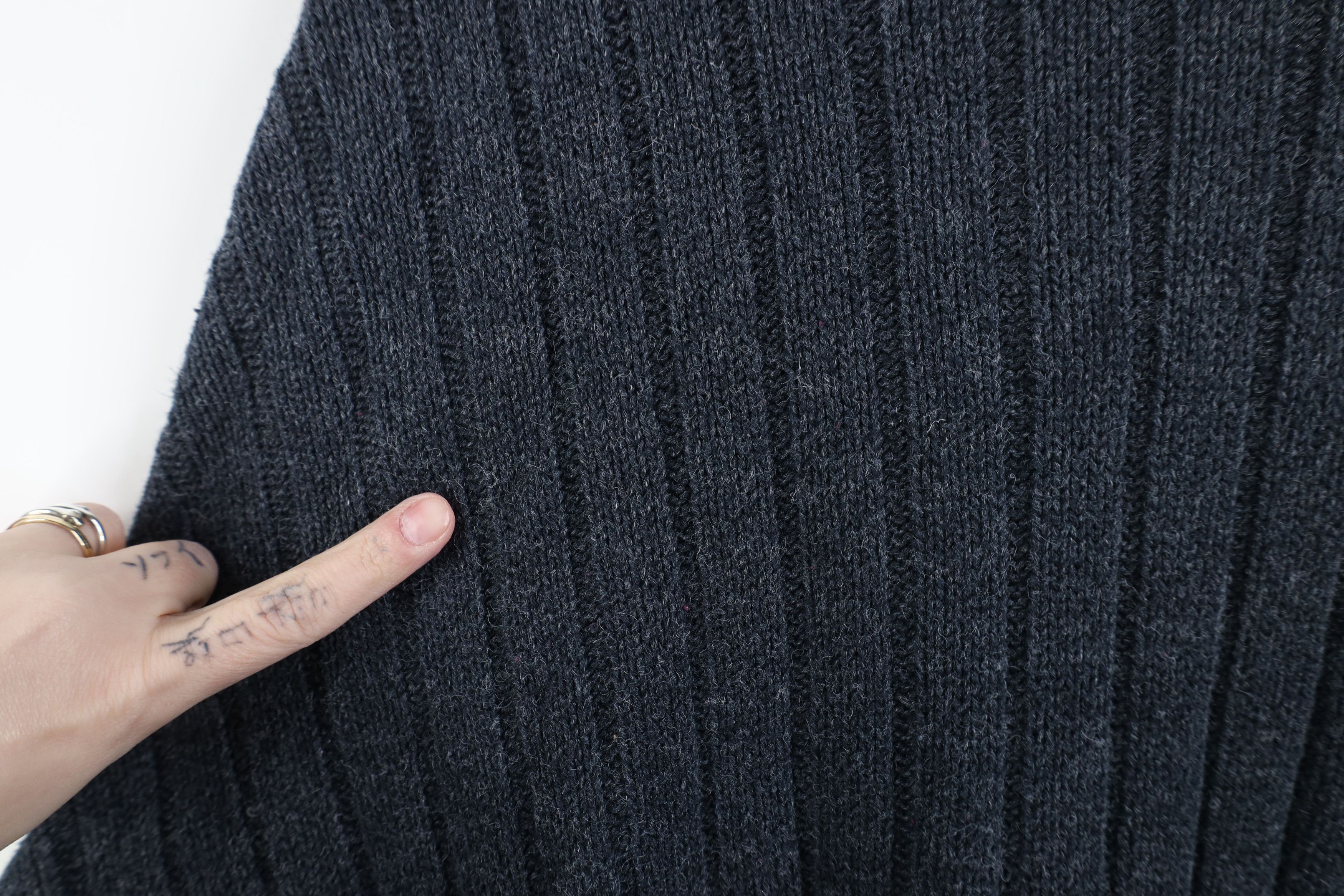 Vintage Vintage 90s Streetwear Ribbed Knit Crewneck Sweater Blue Size US XL / EU 56 / 4 - 7 Thumbnail