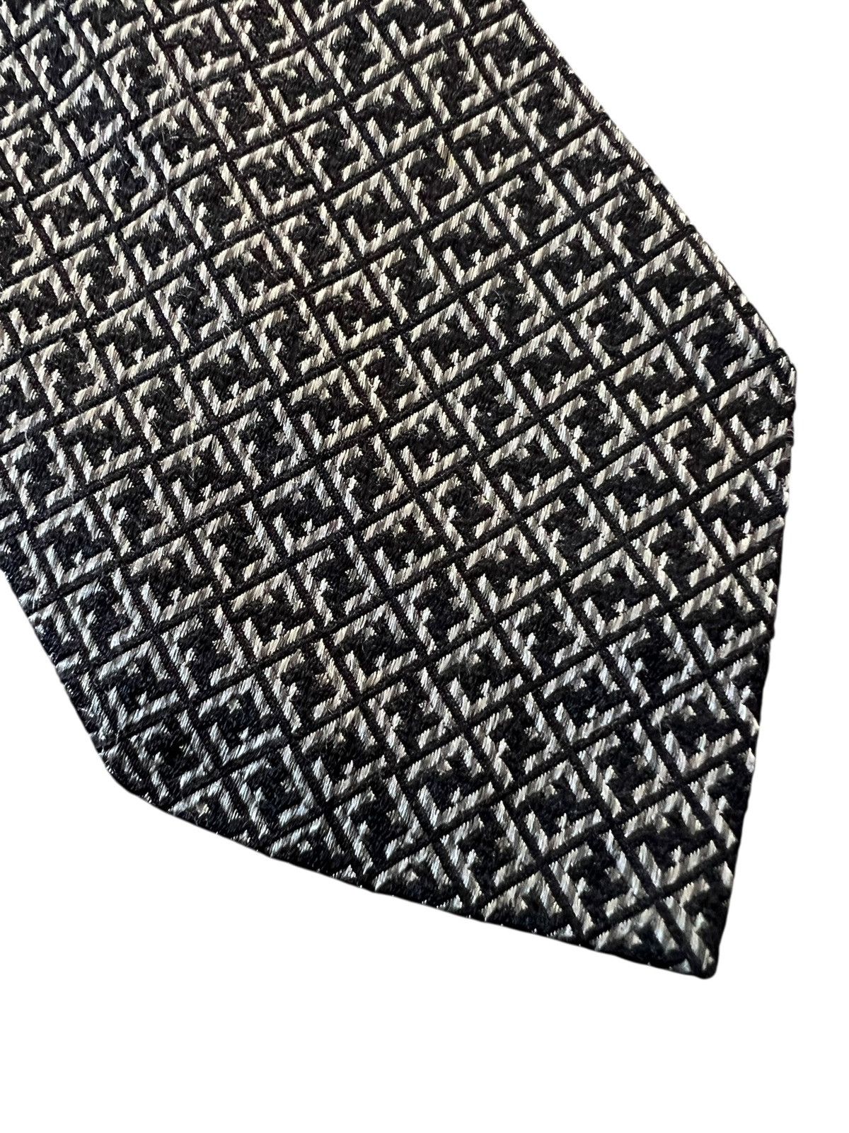 Fendi Vintage Fendi Monogram Silk Tie Size ONE SIZE - 3 Thumbnail