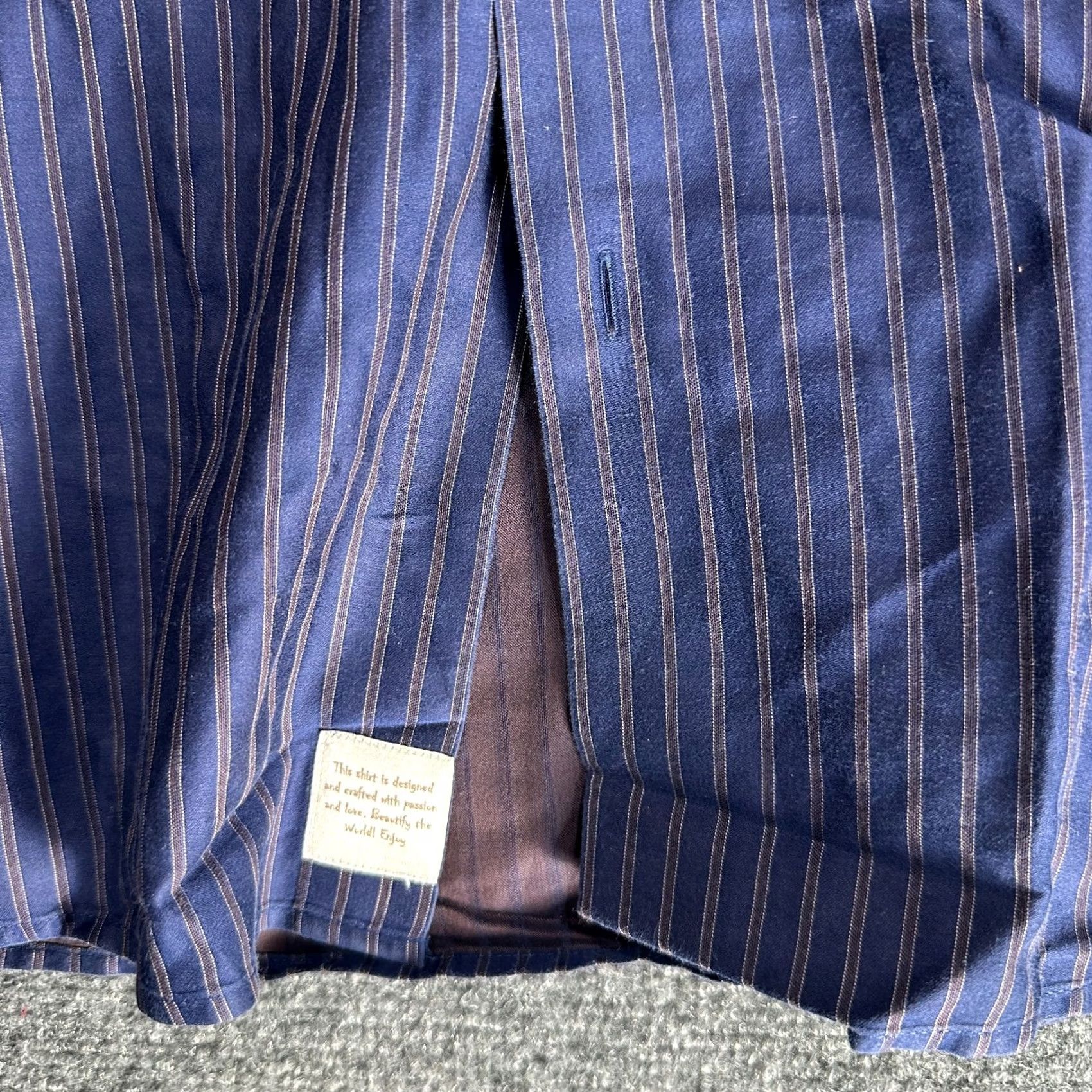 Hugo Boss HUGO BOSS Shirt Mens Medium Blue Stripe Cotton Button Up Long Sleeve Size US M / EU 48-50 / 2 - 6 Thumbnail