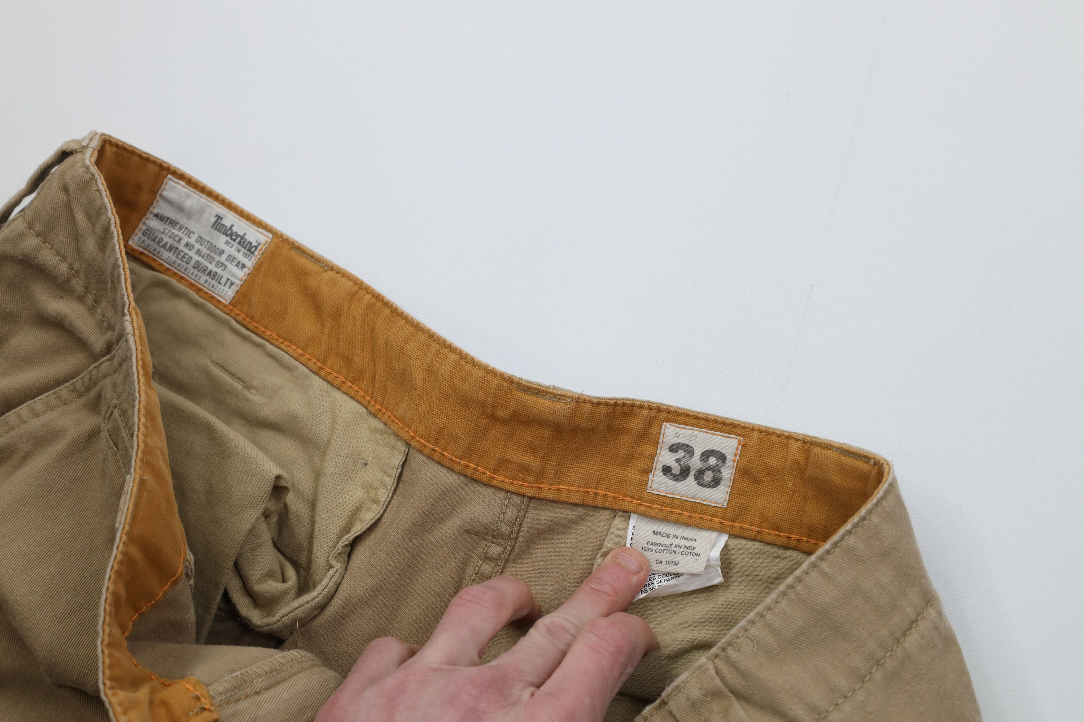 Timberland Vintage 90s Y2K Timberland Surplus Shorts Brown Cotton Size US 38 / EU 54 - 6 Thumbnail