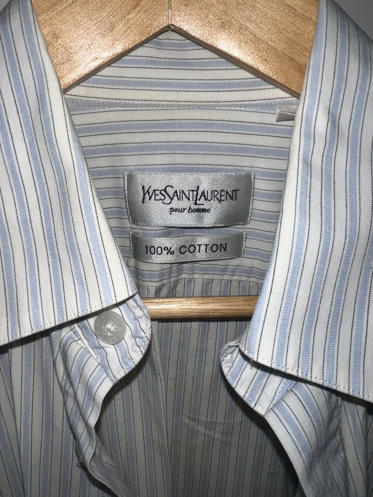 Yves Saint Laurent YSL Yves Saint Laurent Short Sleeve Shirt Logo Size M Size US M / EU 48-50 / 2 - 8 Thumbnail