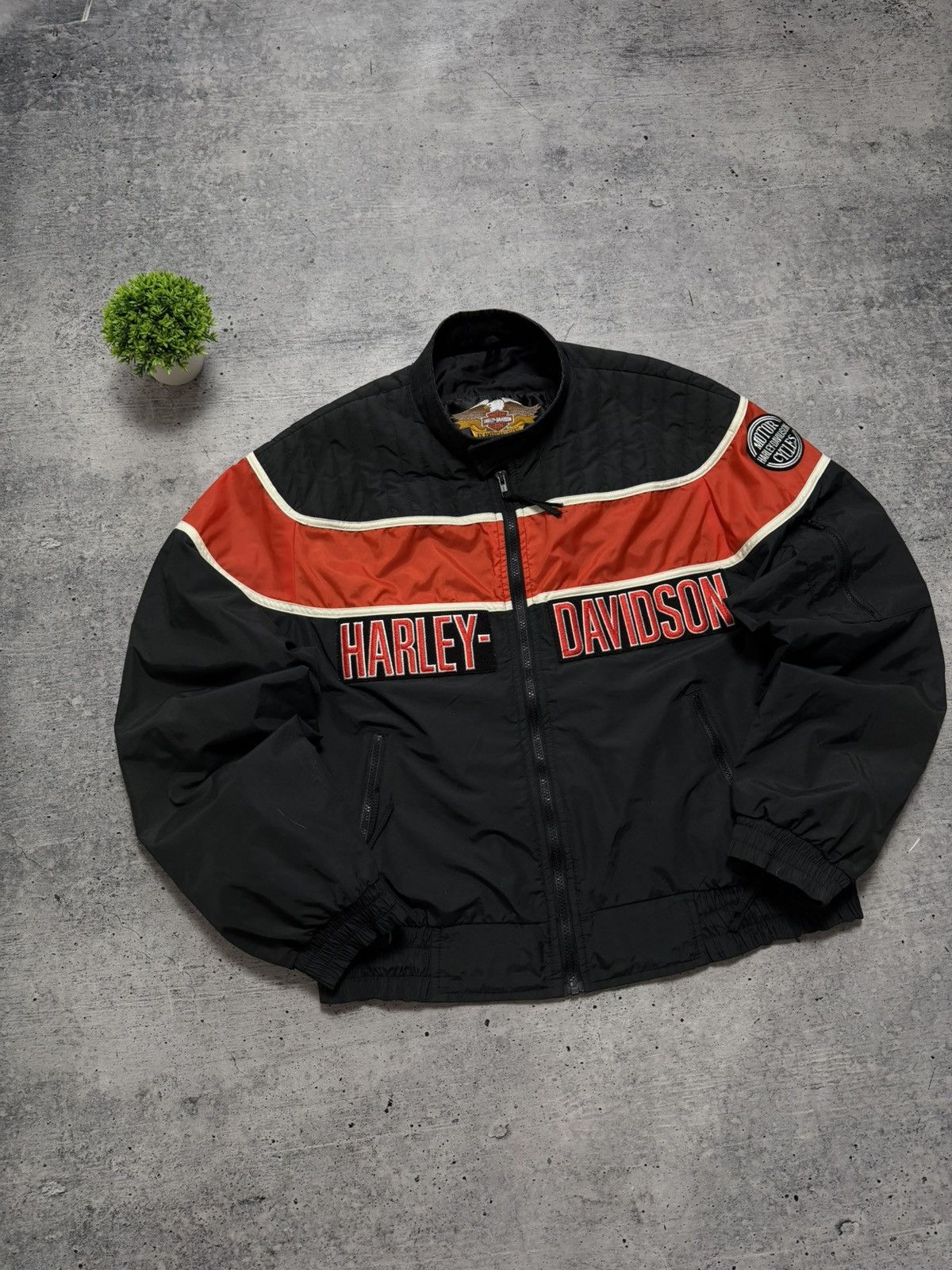 Harley Davidson Harley Davidson Motorcycle Racing Nylon Y2K VTG Jacket Size US XL / EU 56 / 4 - 1 Thumbnail