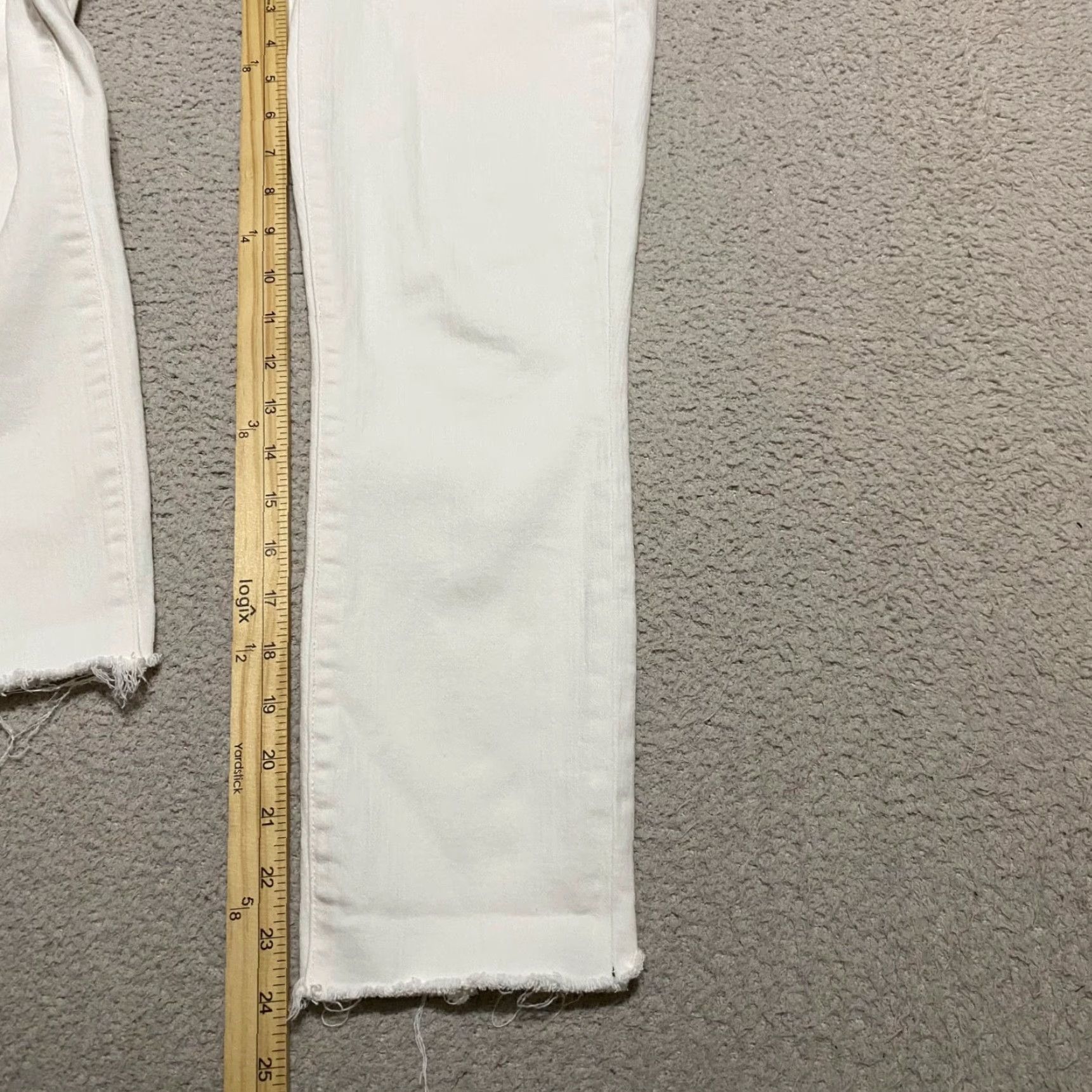 J.Crew VINTAGE J.CREW White Denim Light Wash Straight High Rise Jeans 26 Women Clean Modern Look Womens Jeans 26 in Inseam 24 in Cotton Polyester Spandex Size 26" / US 2 / IT 38 - 6 Thumbnail