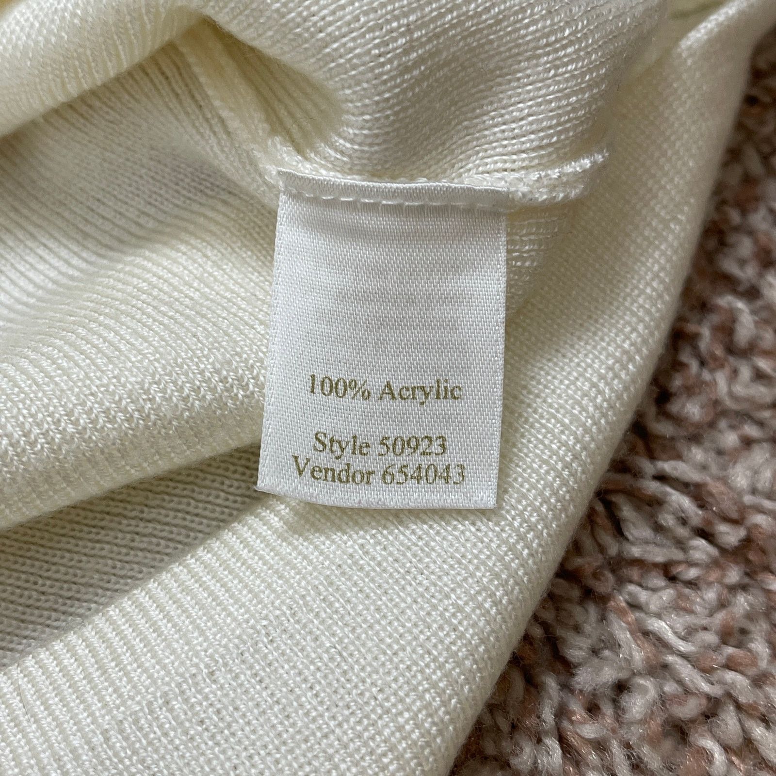 Vintage VTG Y2K Caslon Cream Sweater Mock Turtle Neck Cozy Scandi Size M / US 6-8 / IT 42-44 - 18 Thumbnail