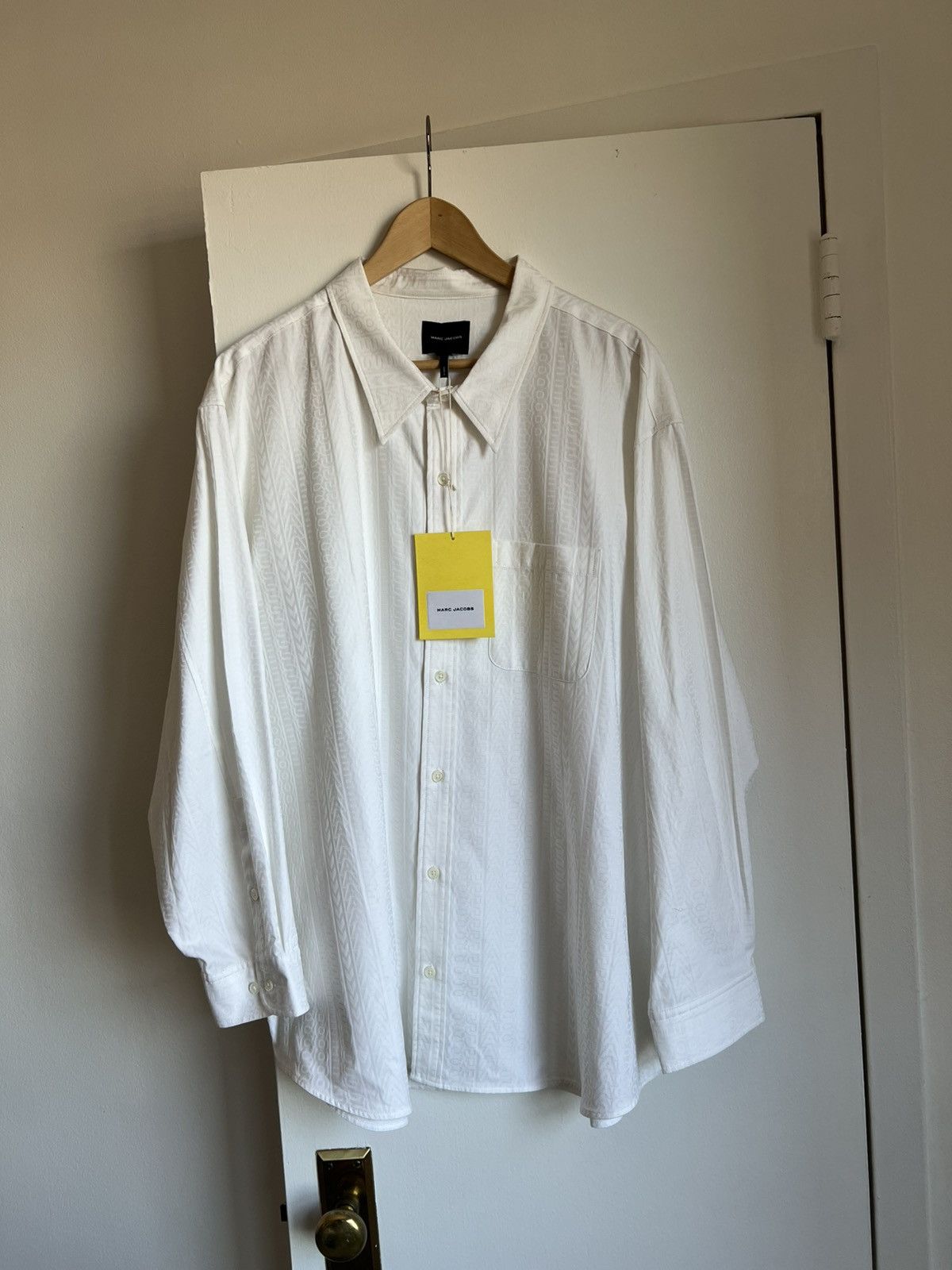 Marc Jacobs White boxy shirt jacquard shirt Size M unisex Size US M / EU 48-50 / 2 - 1 Thumbnail