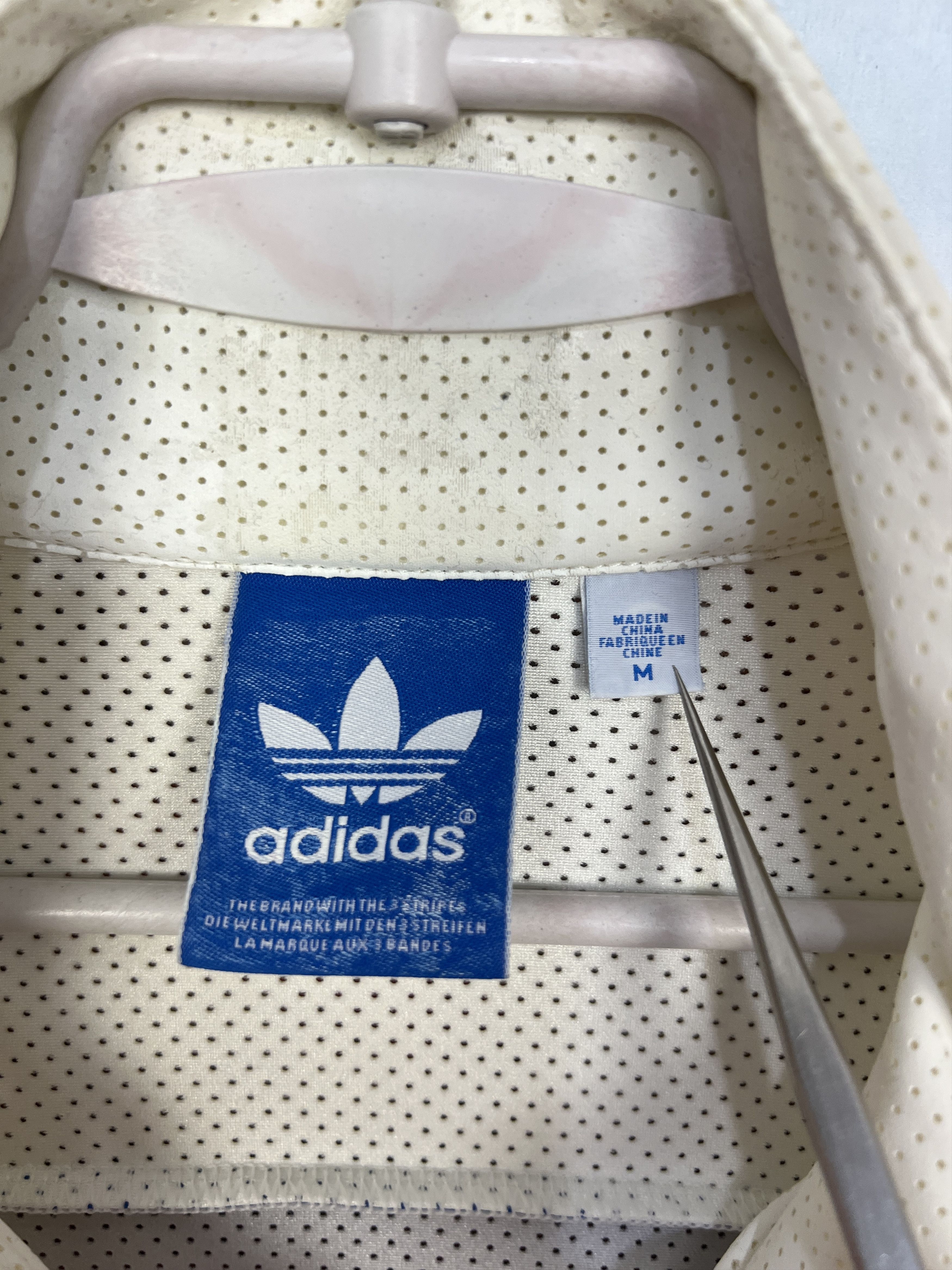 Adidas Adidas 83-C Jacket Outerwear White Red Track Top Zip Nylon Size US M / EU 48-50 / 2 - 8 Thumbnail