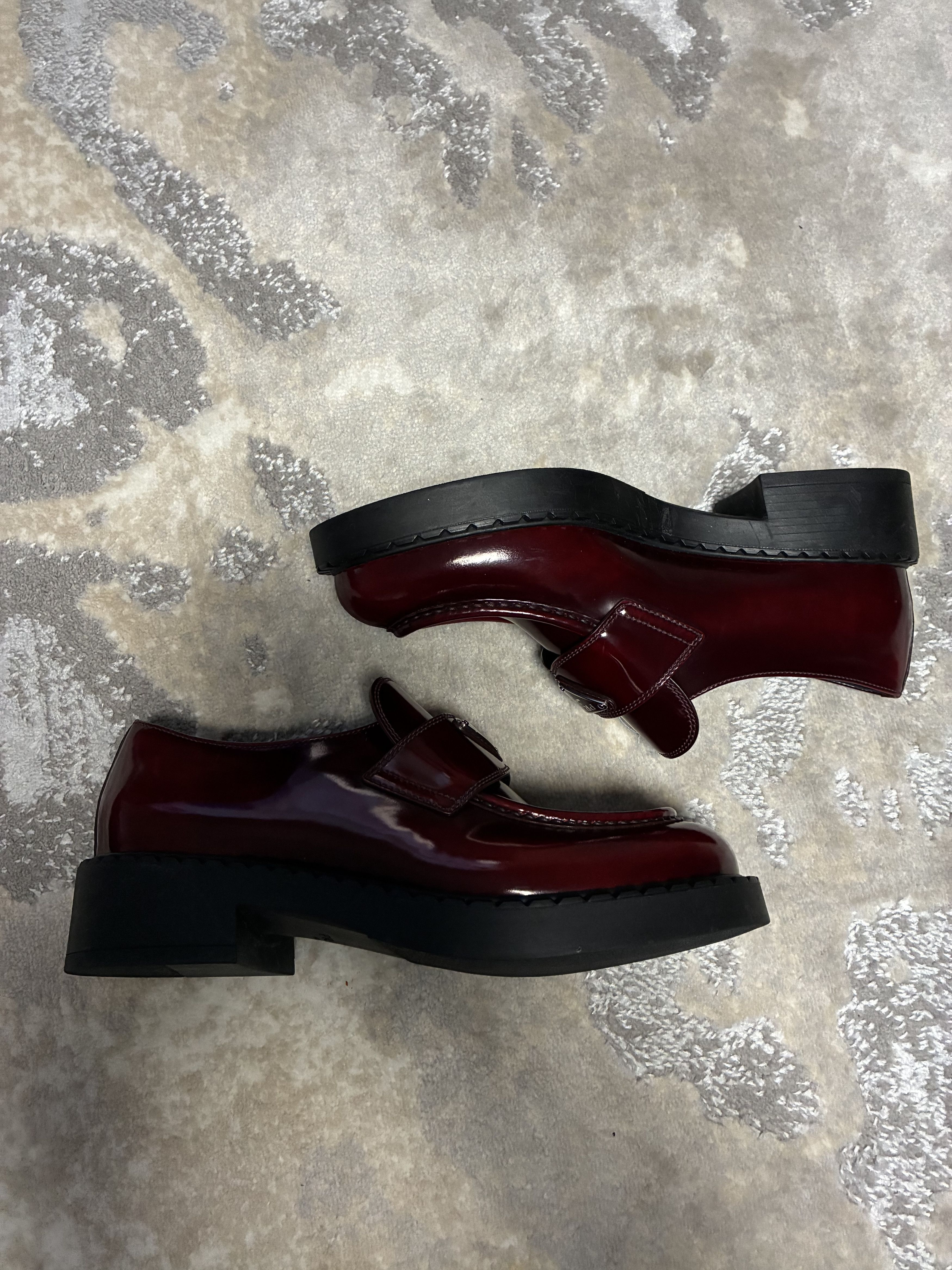 Prada Prada Burgundy Loafers EU41 Size US 11 / IT 41 - 5 Thumbnail