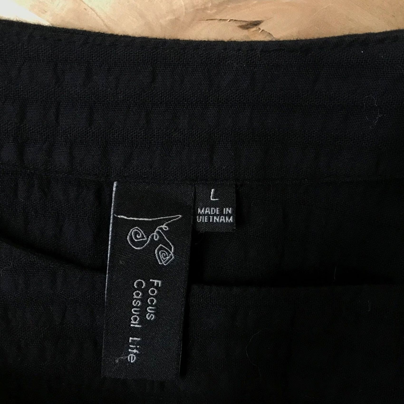 Alife Focus Casual Life Tunic Blouse 3/4 Sleeve Button Detail Pockets Black L Adult Womens Size L / US 10 / IT 46 - 8 Thumbnail
