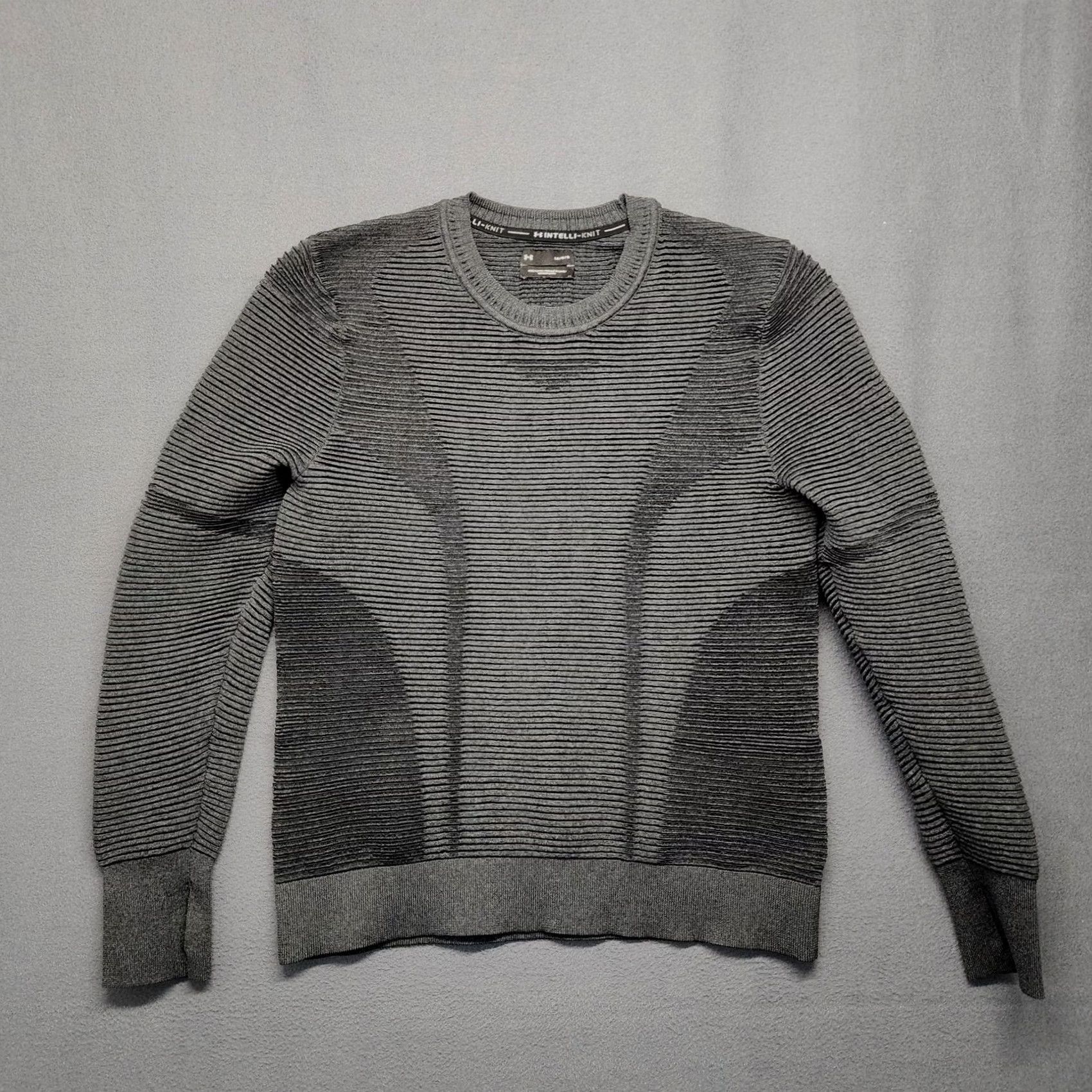 Under Armour VINTAGE? Under Armour Shirt Women Large Black Intelli-knit Ribbed Long Sleeve Stretch Size L / US 10 / IT 46 - 2 Thumbnail