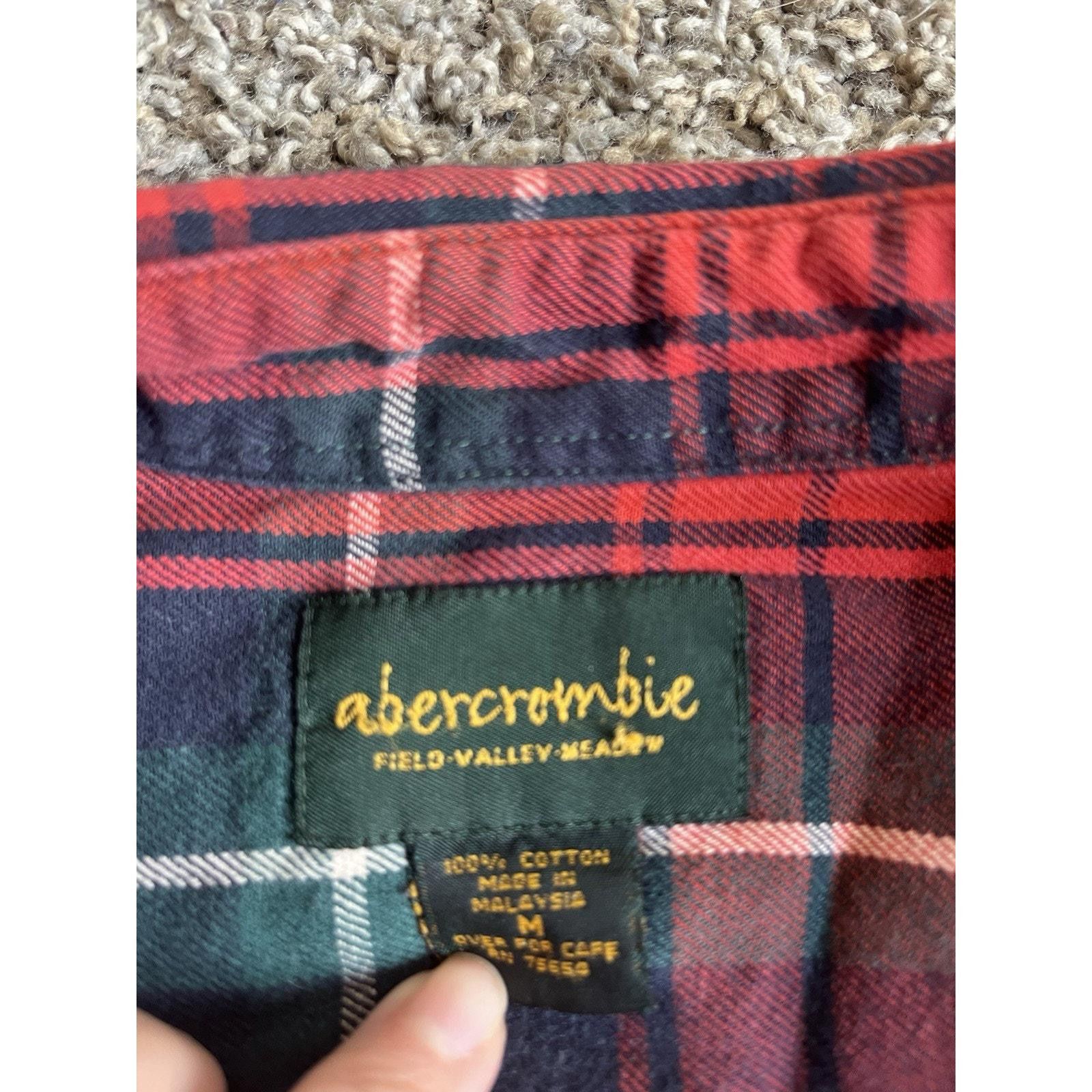 Abercrombie & Fitch Abercrombie & Fitch Men's Red Plaid Button-Up Shirt - Size M Size US M / EU 48-50 / 2 - 4 Thumbnail