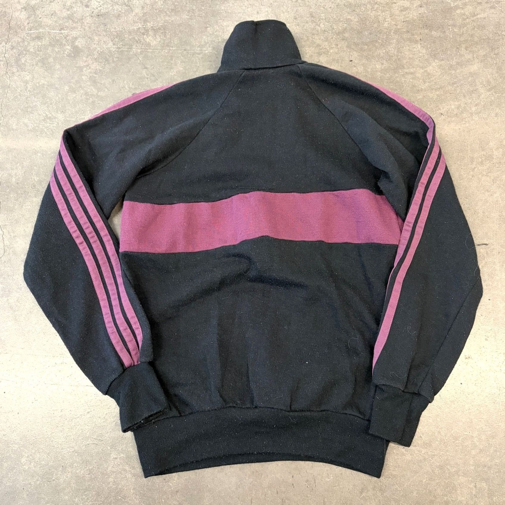 Adidas VINTAGE Adidas Trefoil Purple Black Three Stripe Crewneck Pullover 1/4 Zip M Mens Shirt Size US M / EU 48-50 / 2 - 2 Thumbnail