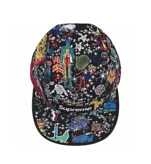 Supreme Supreme AOI Embroidered Camp Cap Black Size ONE SIZE - 4 Thumbnail