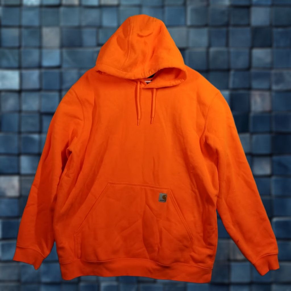 Carhartt Carhartt Hoodie Mens XL Orange Pullover Hooded Sweatshirt K121 BOG Workwear Size US XL / EU 56 / 4 - 1 Thumbnail