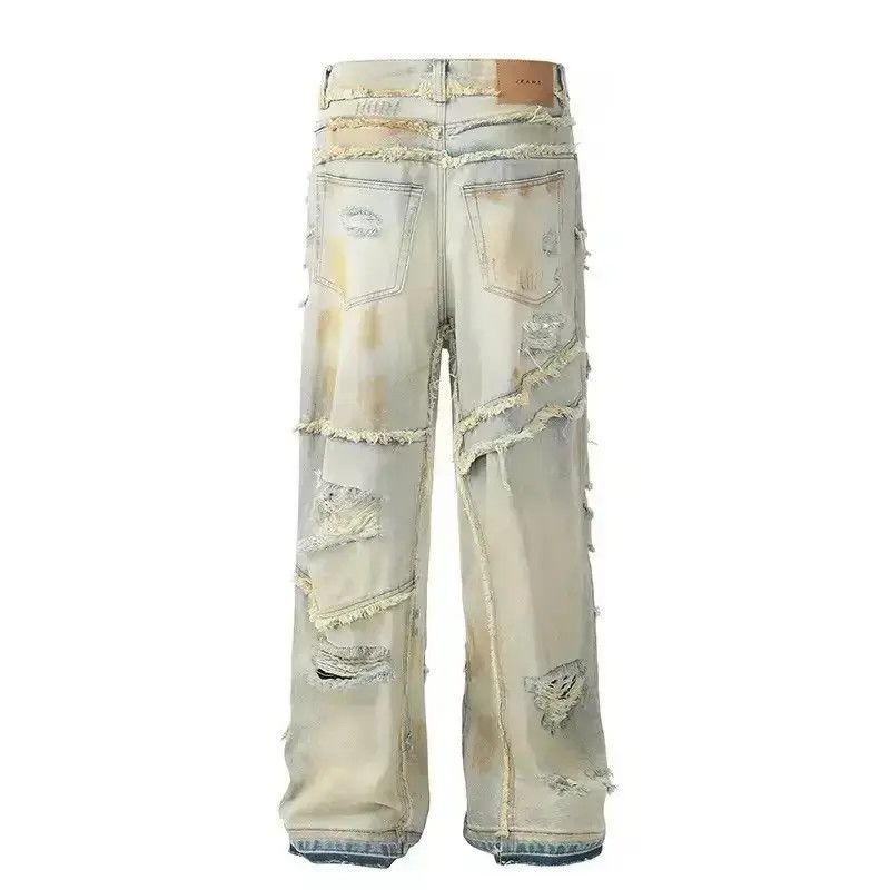 Japanese Brand Streetwear Washed Hole Ripped Y2k Jeans Size US 34 / EU 50 - 3 Thumbnail