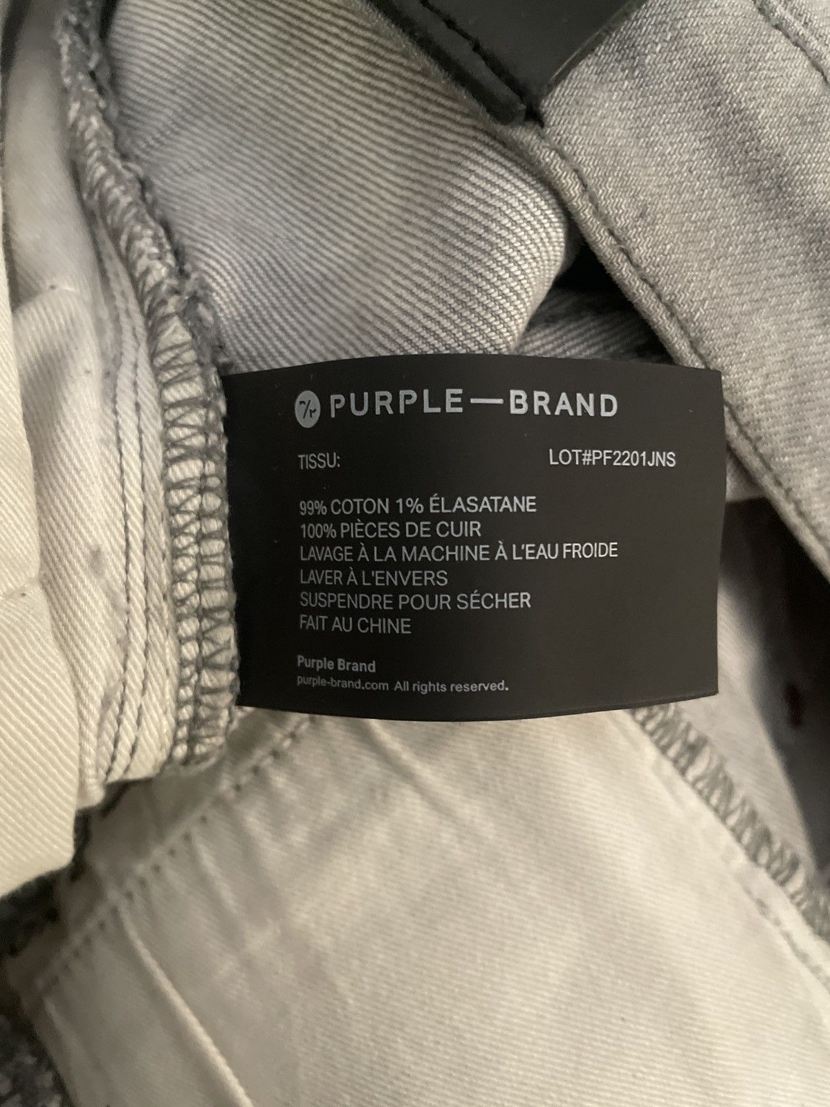 Purple Brand Grey Paint Splatter Ripped Jeans Size US 31 - 4 Thumbnail