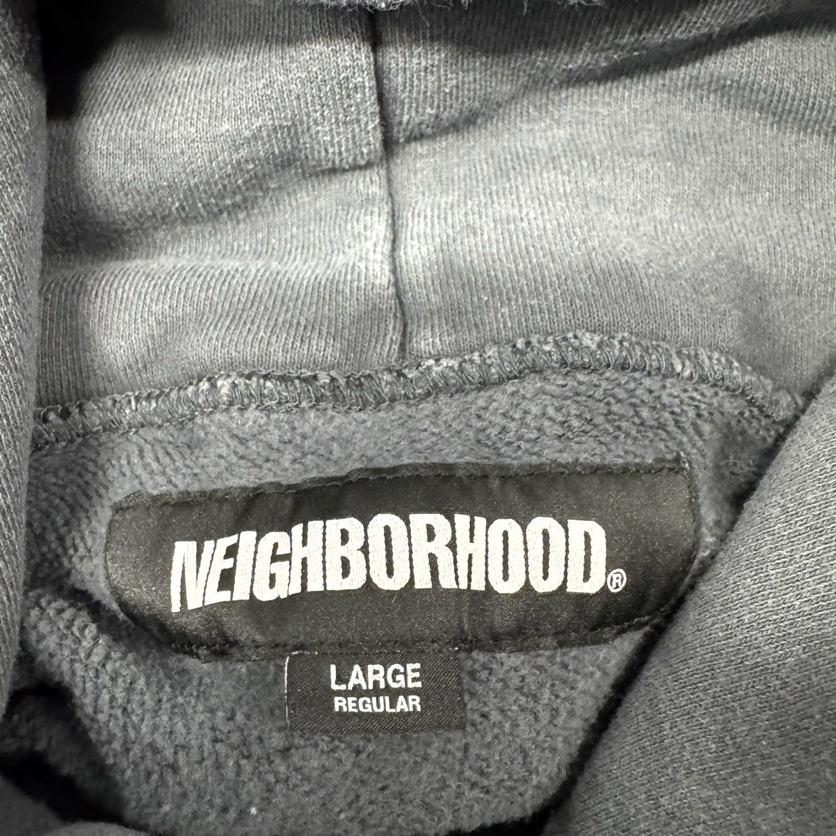 VINTAGE NEIGHBORHOOD Hoodie Sweatshirt - Japan Sulfur Dye Grey