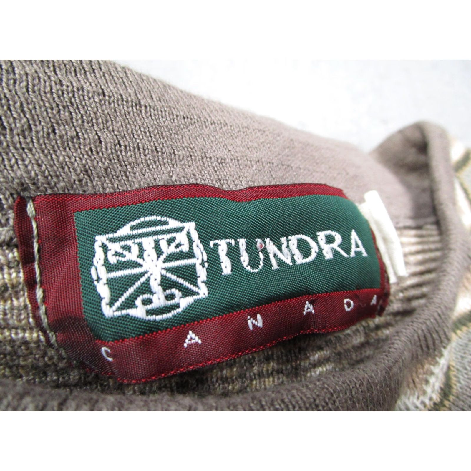 Vintage VINTAGE Tundra Sweater Women XL Brown Tan 3D Geometric Knit Crewneck Heavyweight Pullover 90s Retro Womens Size XL / US 12-14 / IT 48-50 - 3 Thumbnail