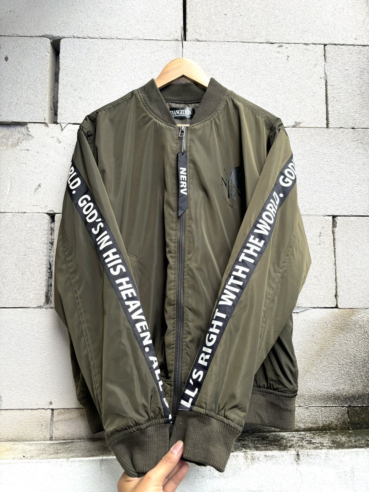 Anime Alpha Industries NERV Evangelion Bomber Jacket TOKYO ANIME Size US L / EU 52-54 / 3 - 6 Thumbnail