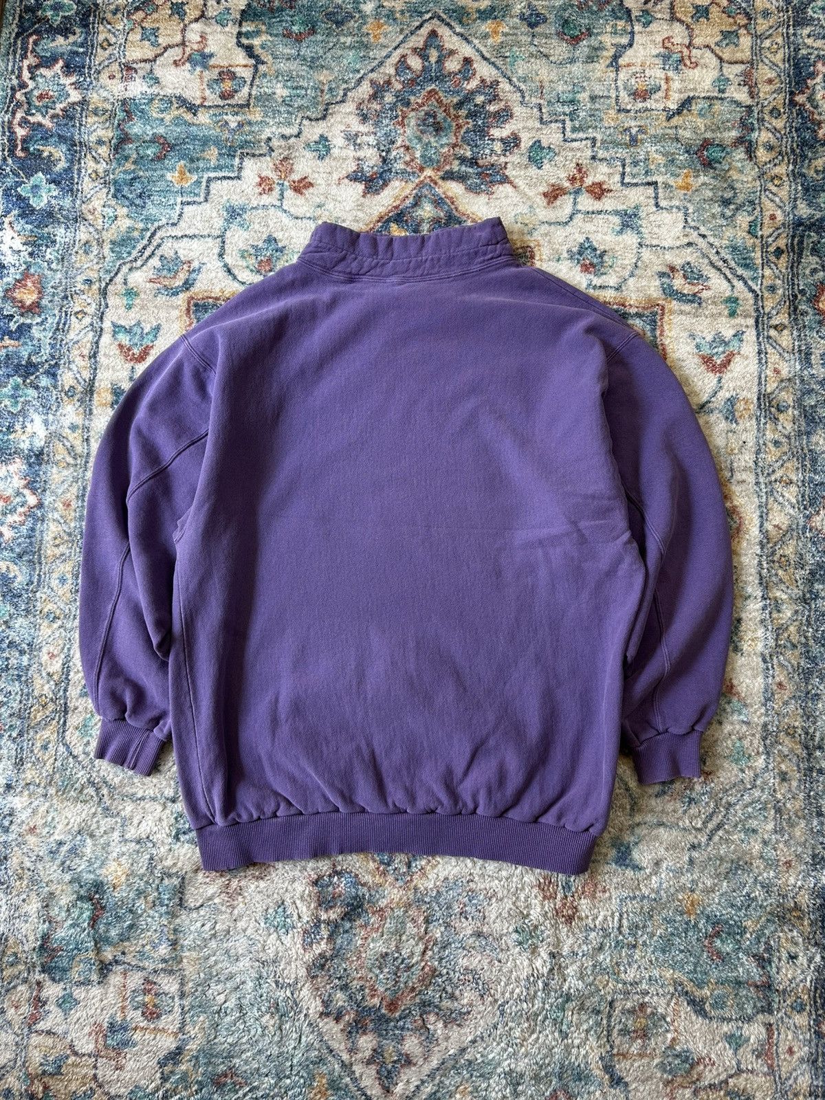 Vintage Vintage Purple Pullover Henley Sweatshirt Size XL Size US XL / EU 56 / 4 - 2 Thumbnail