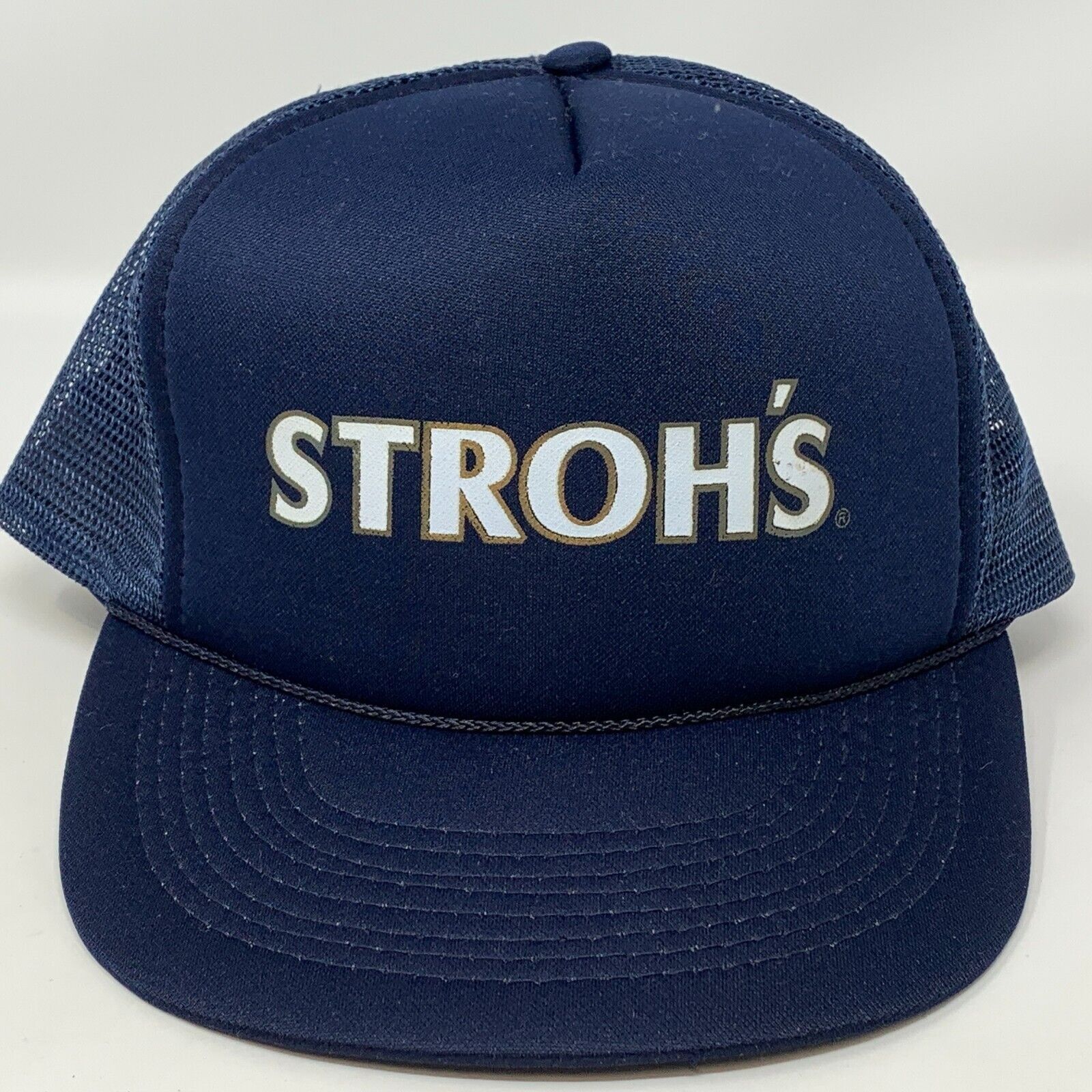 Vintage Vintage 80s 90s Strohs Beer Trucker Hat Baseball Cap Brewery Size ONE SIZE - 1 Thumbnail
