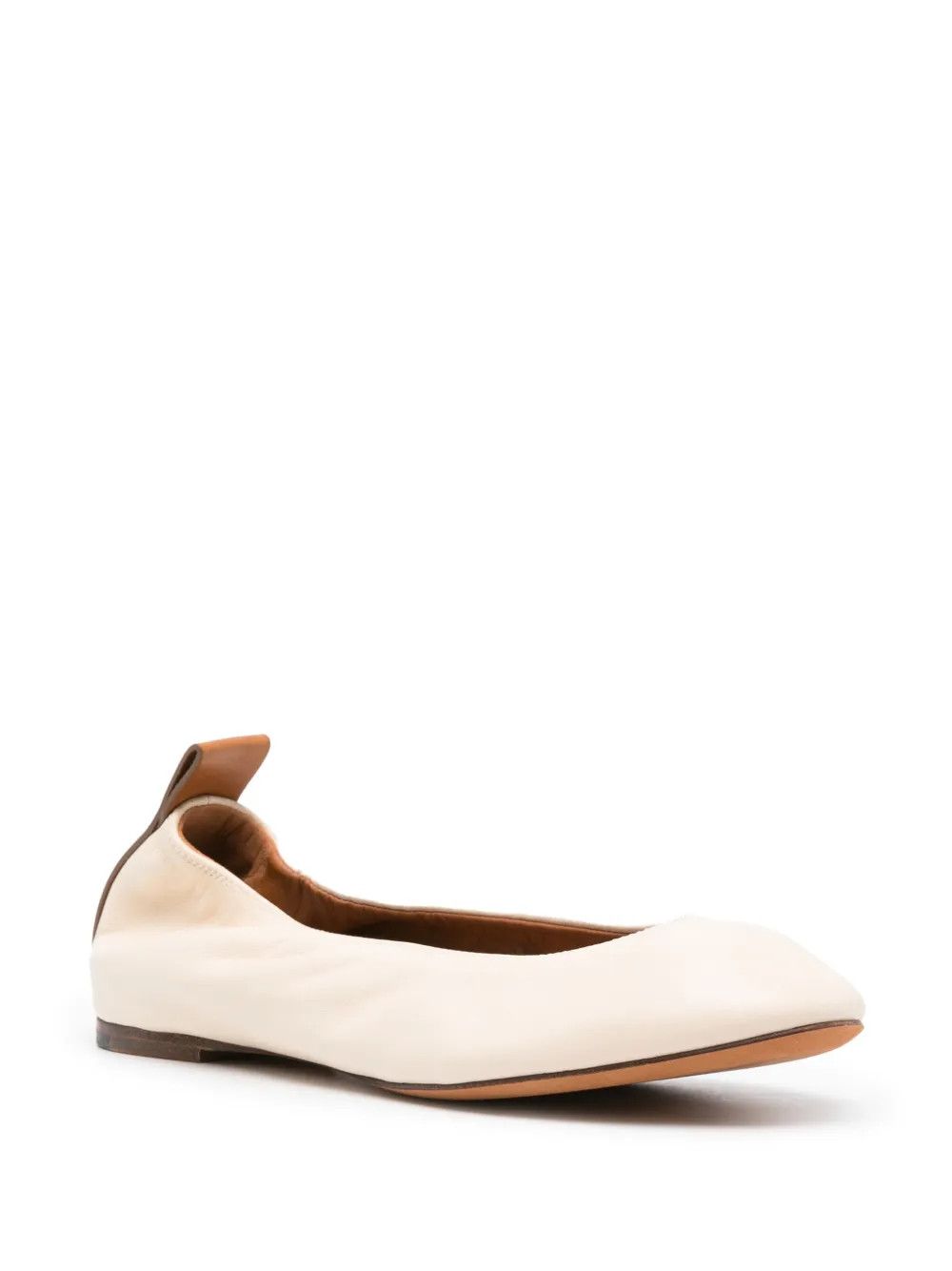Lanvin o1y0326 Ballet Flats in Cream Size US 6 / IT 36 - 2 Thumbnail