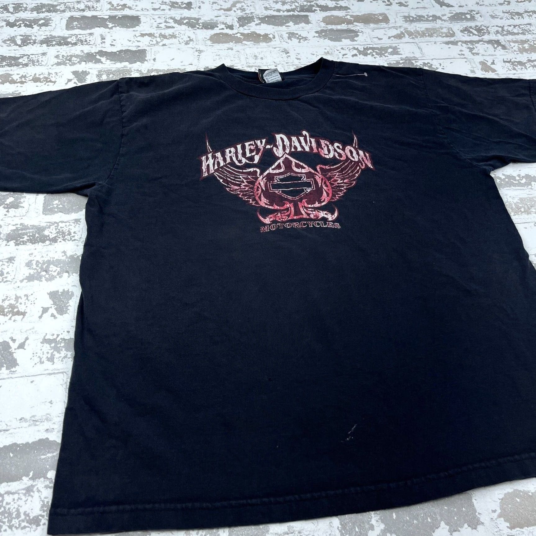 Harley Davidson VINTAGE Harley-Davidson T-Shirt Men XXL Black Crew Neck Short Sleeve Graphic Print Biker Motorcycle USA 80s Retro Size US XXL / EU 58 / 5 - 6 Thumbnail