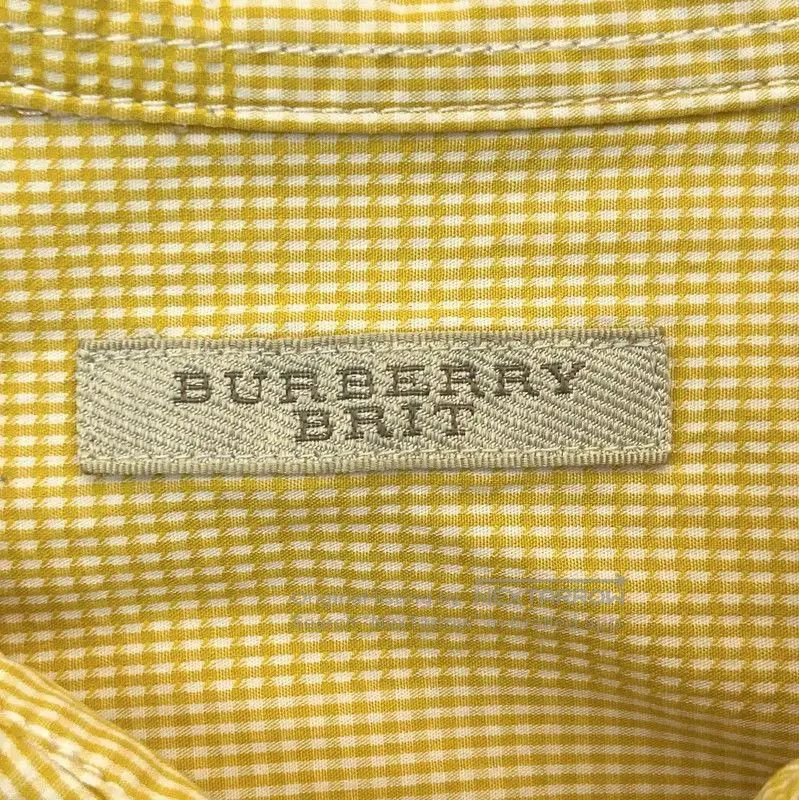 Burberry Burberry Yellow Cotton Long Sleeve Shirt for Women. Size L / US 10 / IT 46 - 6 Thumbnail