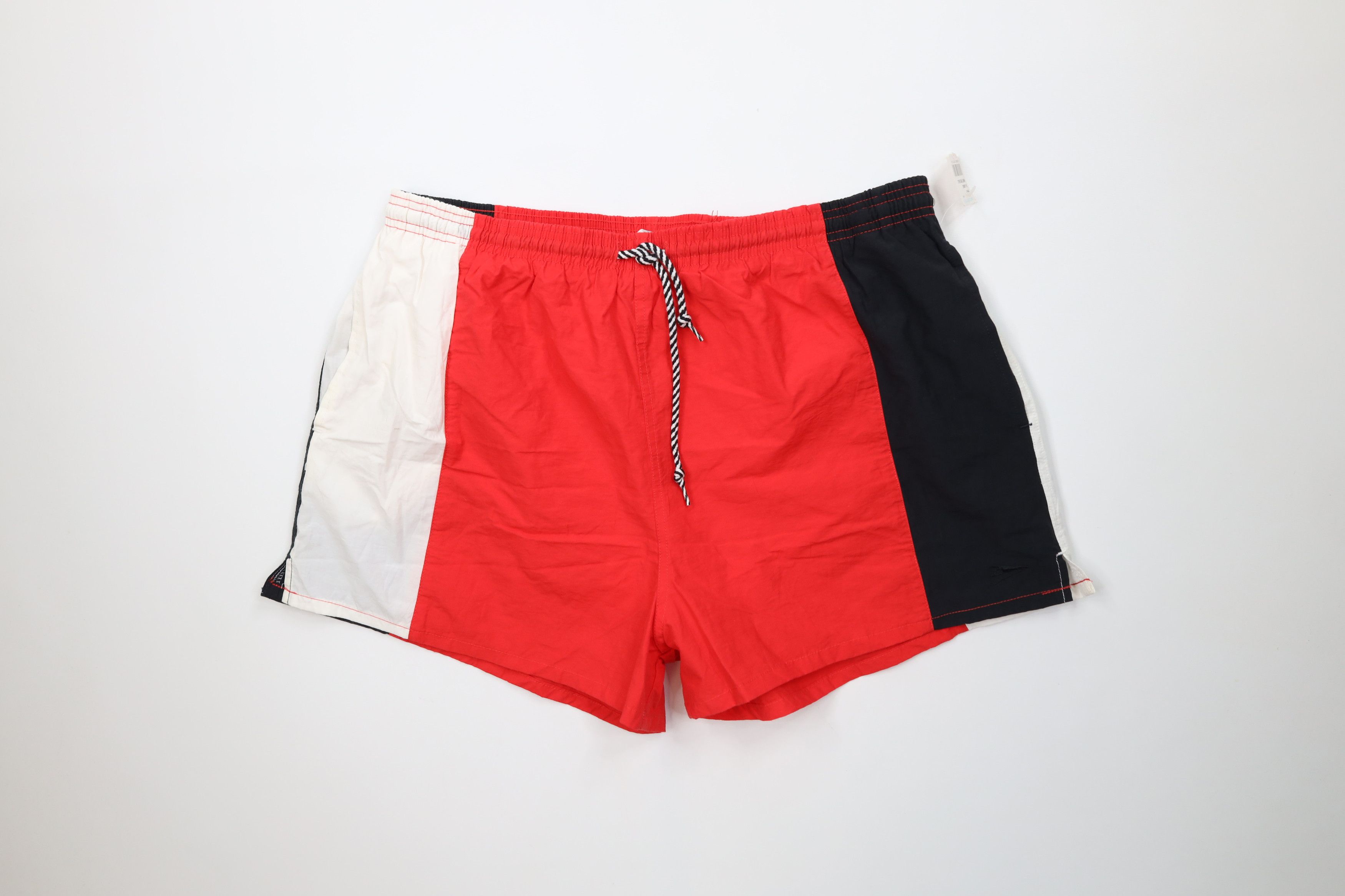 Vintage Deadstock Vintage 90s Streetwear Block Lined Shorts Trunks Size US 36 / EU 52 - 1 Thumbnail