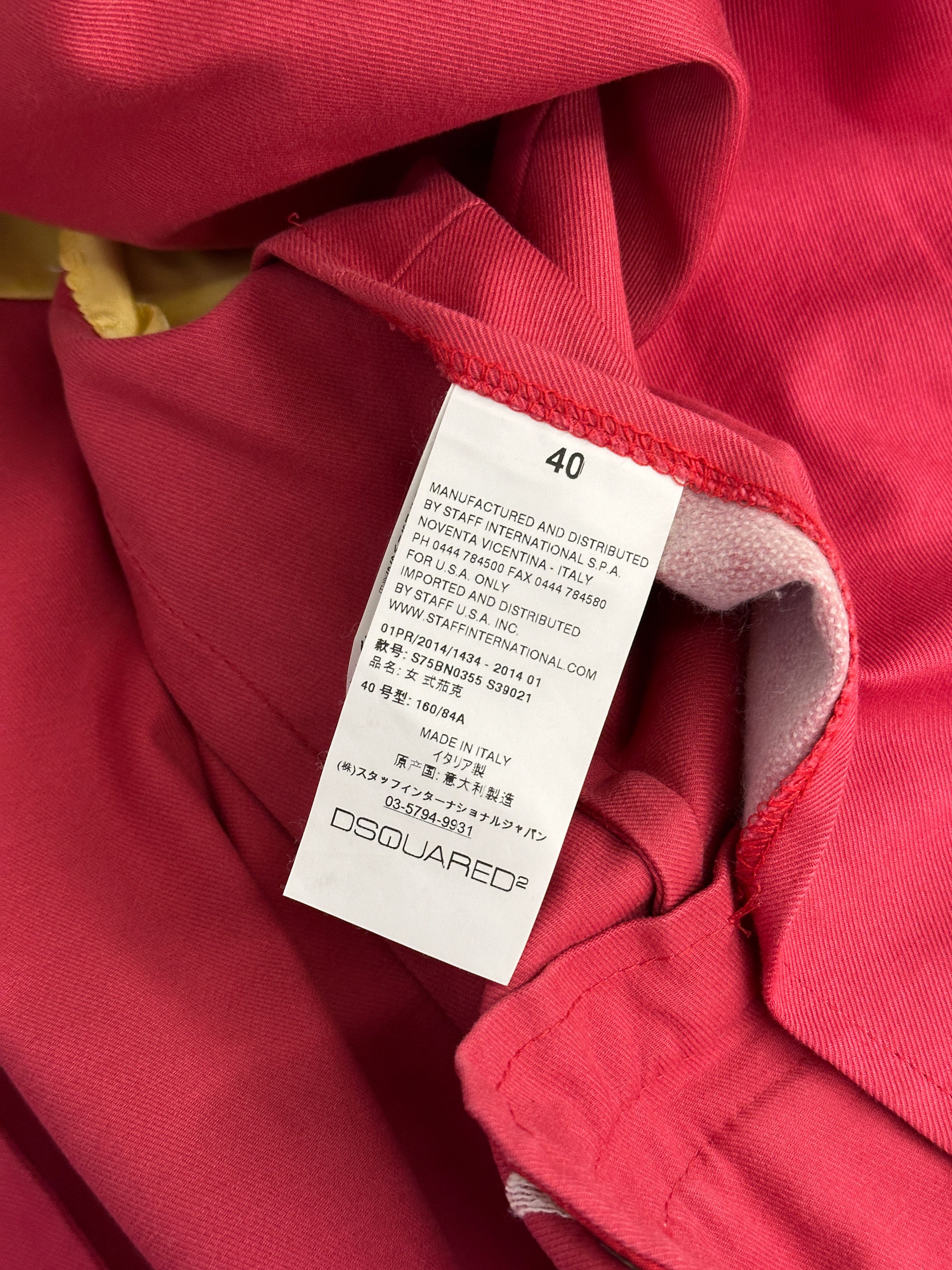 Dsquared2 Dsquared2 Pink Blazer Jacket Size S / US 4 / IT 40 - 7 Thumbnail