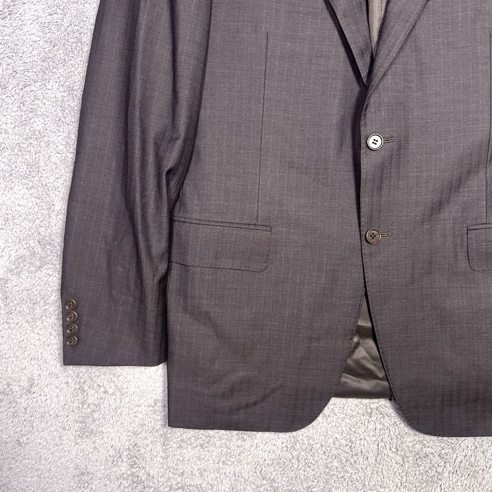Canali Canali Sport Coat Mens EU 50 Regular Wool Brown Herringbone Notch Lapel 42" Chest Water Resistant Jacket Size US M / EU 48-50 / 2 - 2 Thumbnail