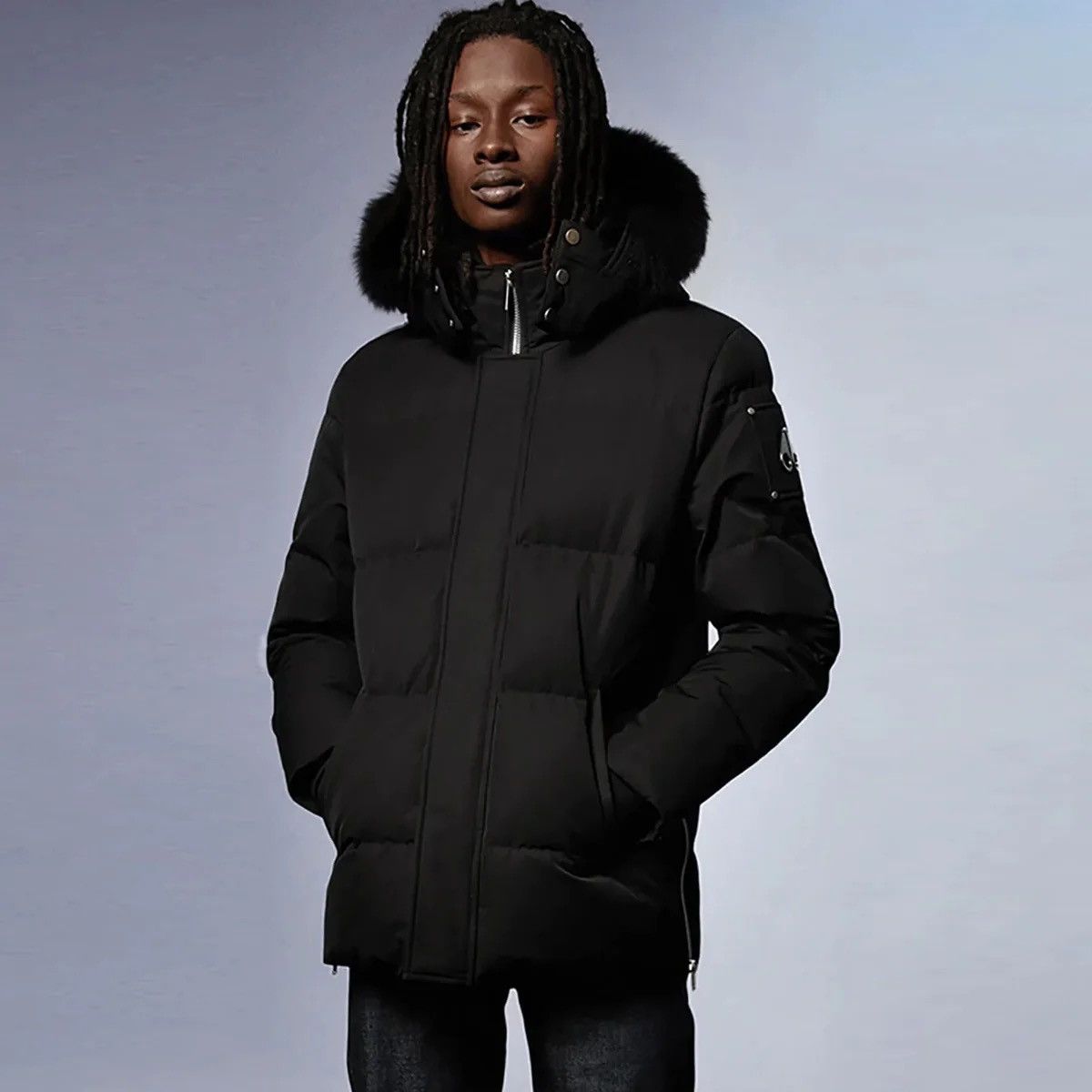 image of Moose Knuckles Richardson Jacket Black Fur, Men's (Size Medium)