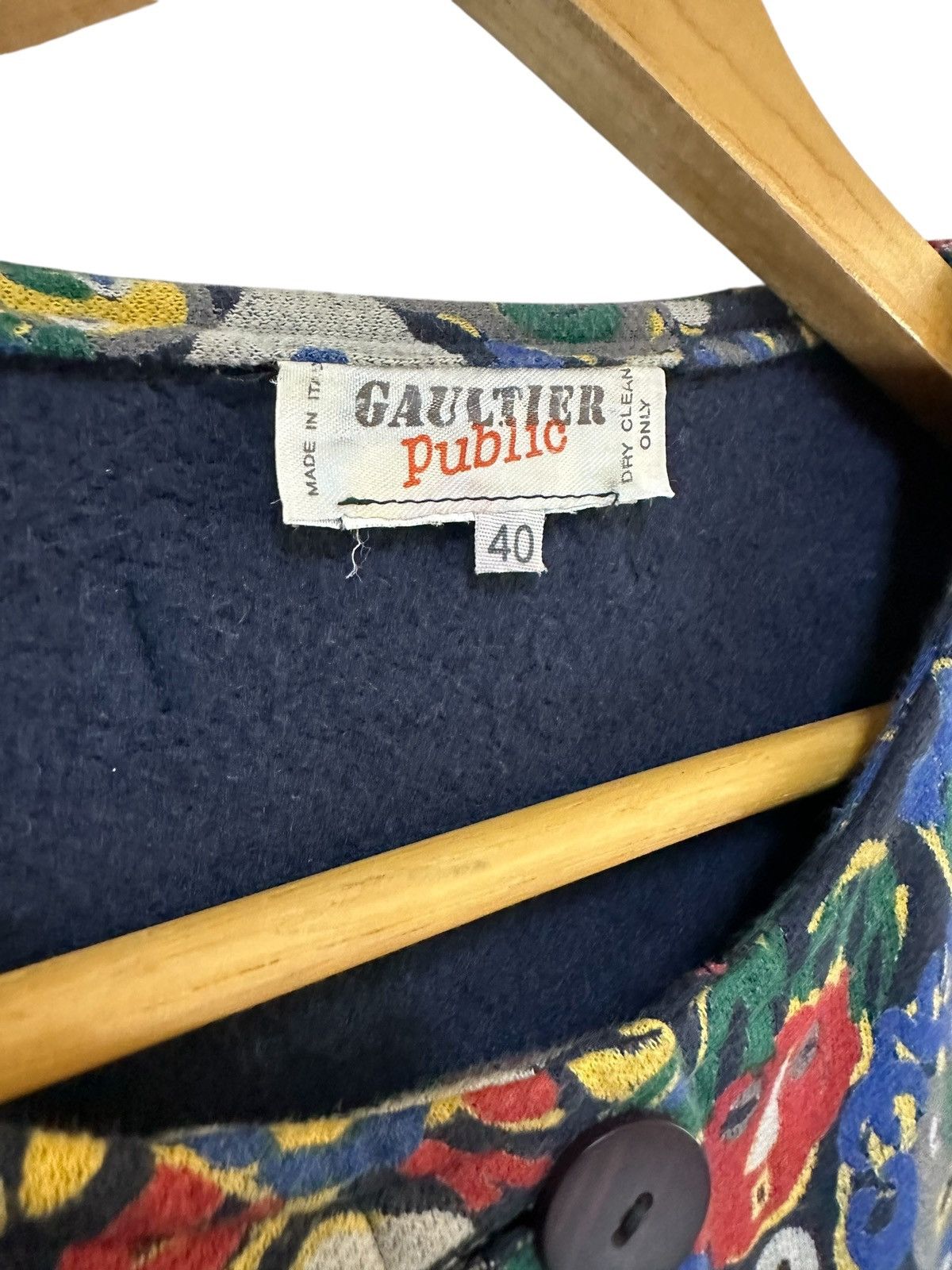 Jean Paul Gaultier Jean Paul Gaultier Public Multicolor Mask Print Jacket 80s Size US M / EU 48-50 / 2 - 10 Thumbnail